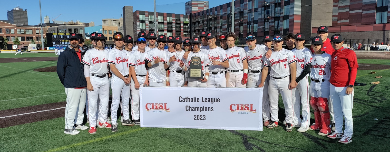Cardinal Mooney won its first Catholic League championship and is seeking a return to MHSAA finals, where they were a Division 4 runner-up in 2021. ”We’re on a mission,” said coach Mike Rice.