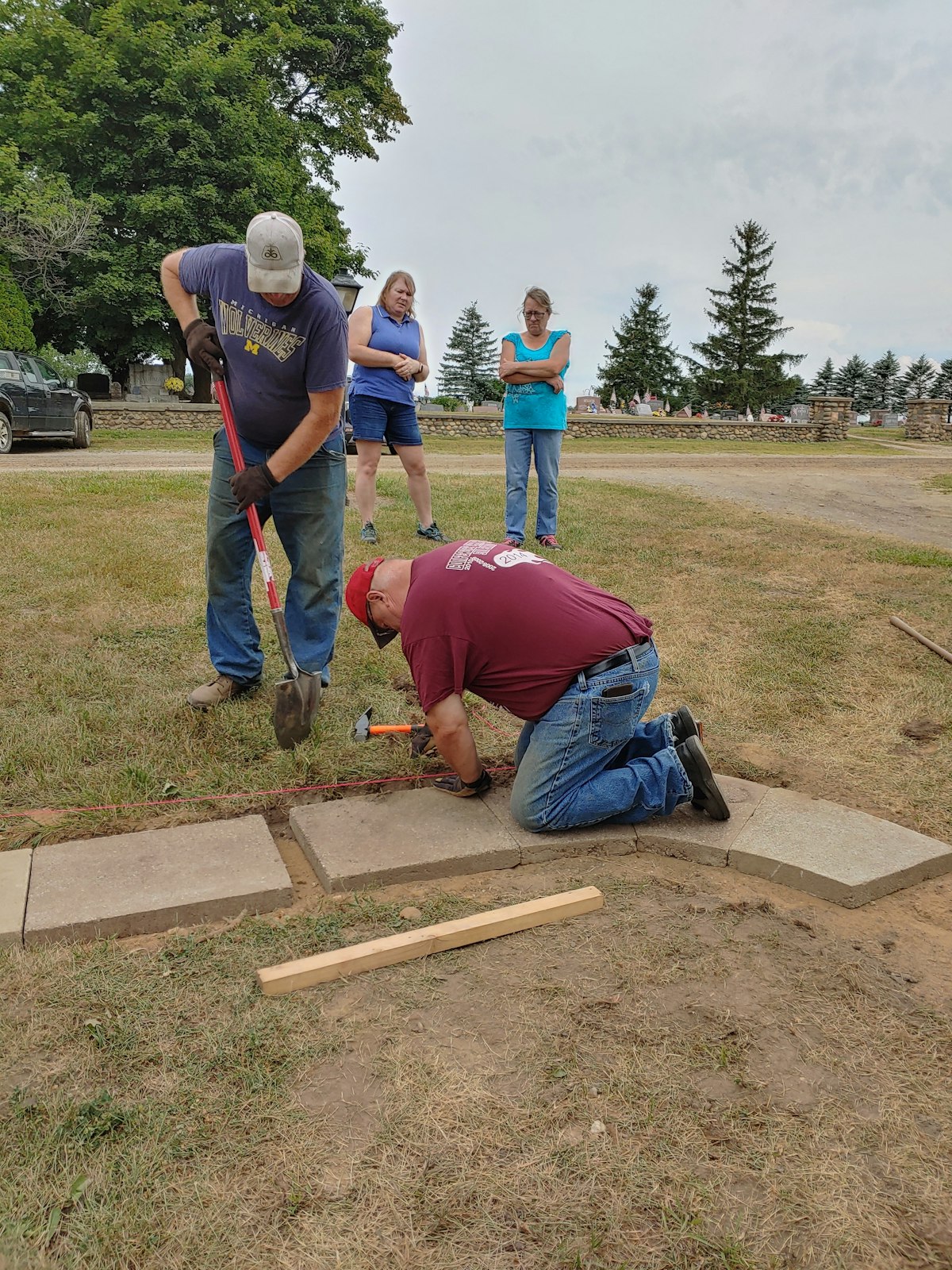 St. Mary Burnside parishioners spent weeks digging, restoring and cleaning up the grounds.