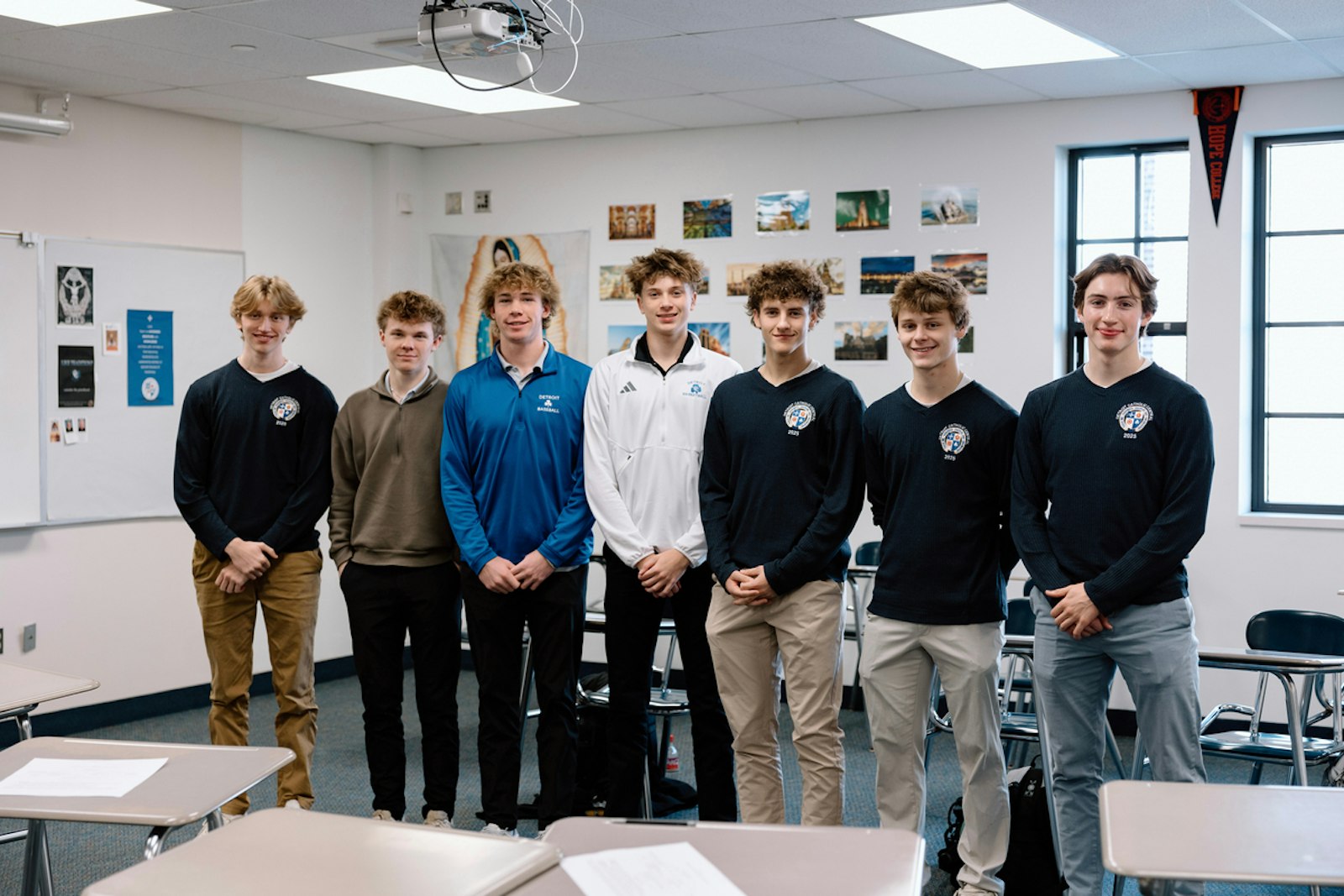 Older students enrolled in OCIT pose for a class photo Nov. 12. As the program grows, administrators say they've seen an increase in the number of students expressing a desire to learn more about the Catholic faith.