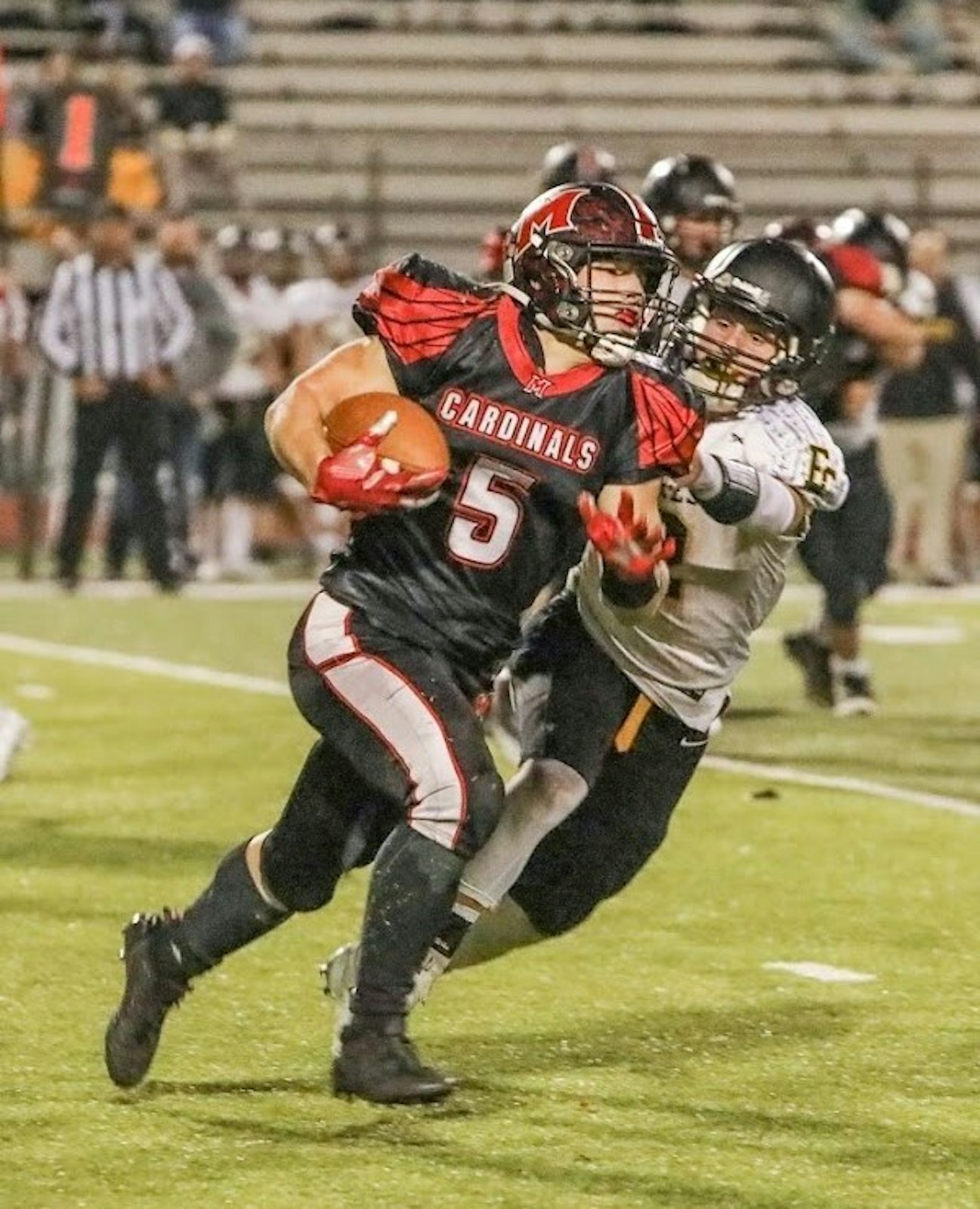 Cardinal Mooney’s Brendan Haisenleder gained more than 3,400 yards in his prep career despite nagging leg injuries. “I played as hard as I could and running even though it hurts. It’s the fight, the drive to keep going. You don’t want to give up.” (Photo provided by Lindsey VanTiem)