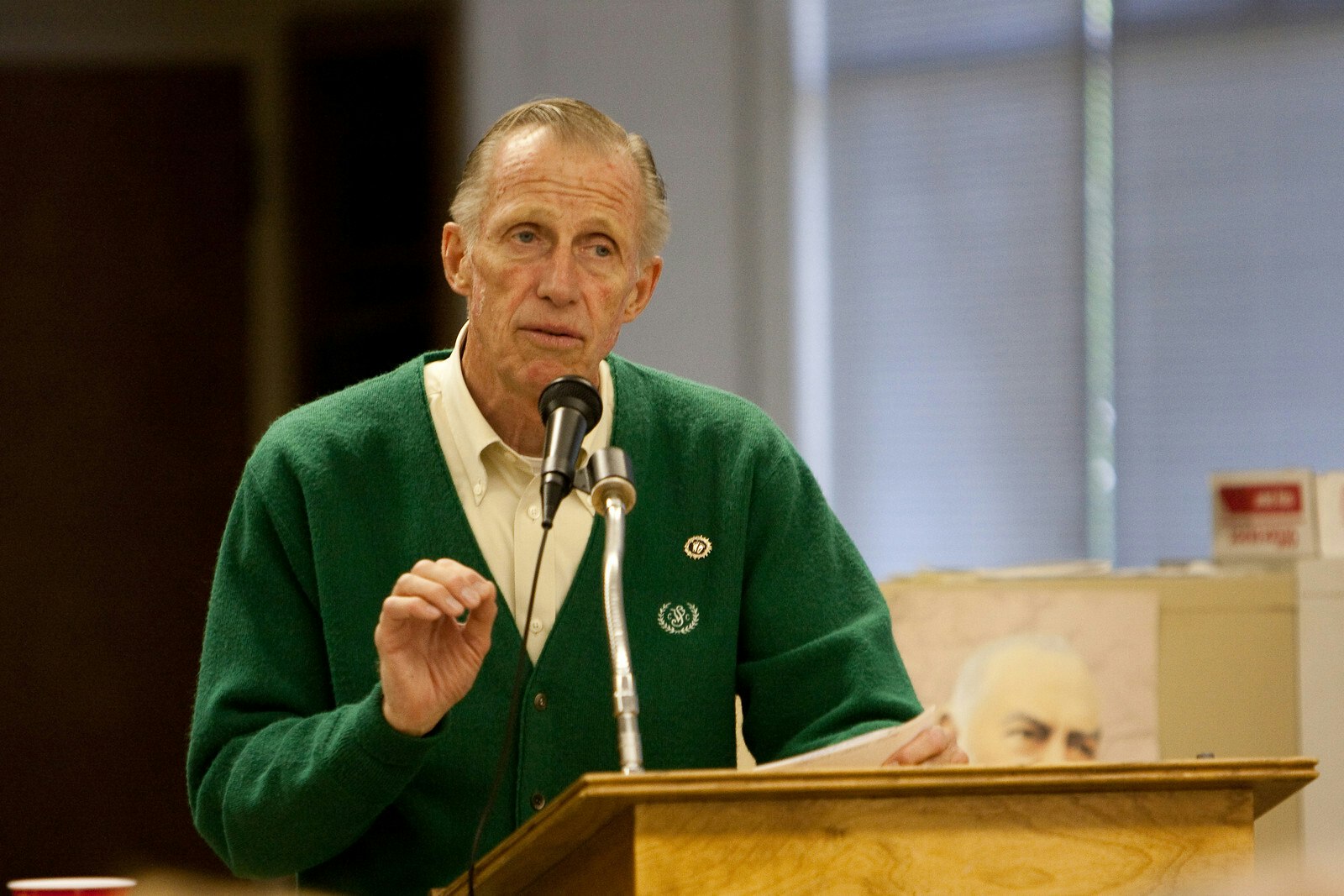 Dan Goodnow speaks during a prayer vigil in 2011 organized by Helpers of God's Precious Infants. Since 2000, Goodnow's "soft-spoken" demeanor and humble witness inspired those who knew and participated with him. (Photo by Dianne Korzeniewski, courtesy of Helpers of God's Precious Infants)