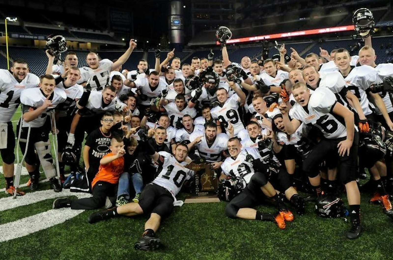 Under Ron Glodich’s guidance, Marine City High School won the MHSAA Division 4 state football championship in 2013, defeating Grand Rapids South Christian, 49-35. (Photo from ronglodich.com)