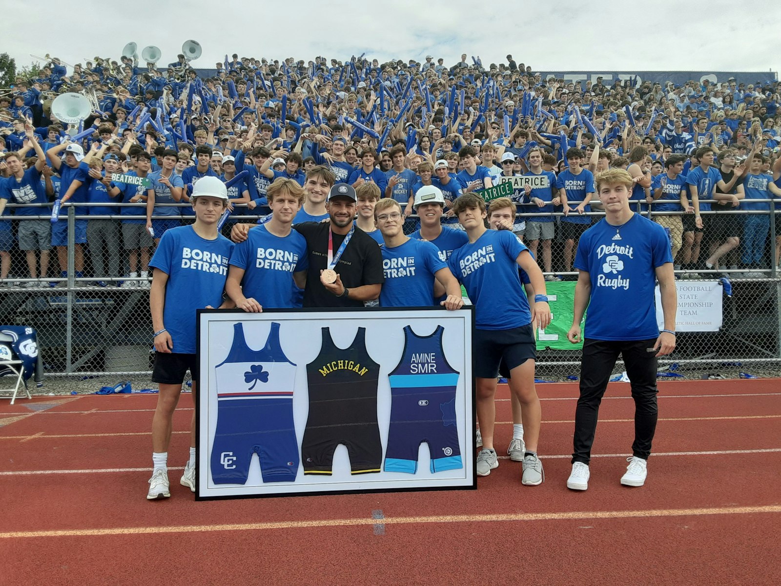 Amine said there were more people at the Catholic Central Boys’ Bowl this fall than watching the summer games in person, with spectator restrictions necessary due to the spread of the COVID-19 virus. (Photo by Wright Wilson | Special to Detroit Catholic)