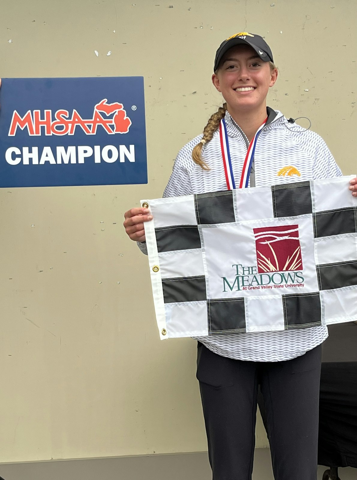 Lauren Timpf, a senior at Macomb Lutheran North, a three-peat Division 3 medalist, is regarded as one of the most accomplished champions in MHSAA golf history. She is committed to Purdue University. (Photo courtesy of Ryan Timpf)