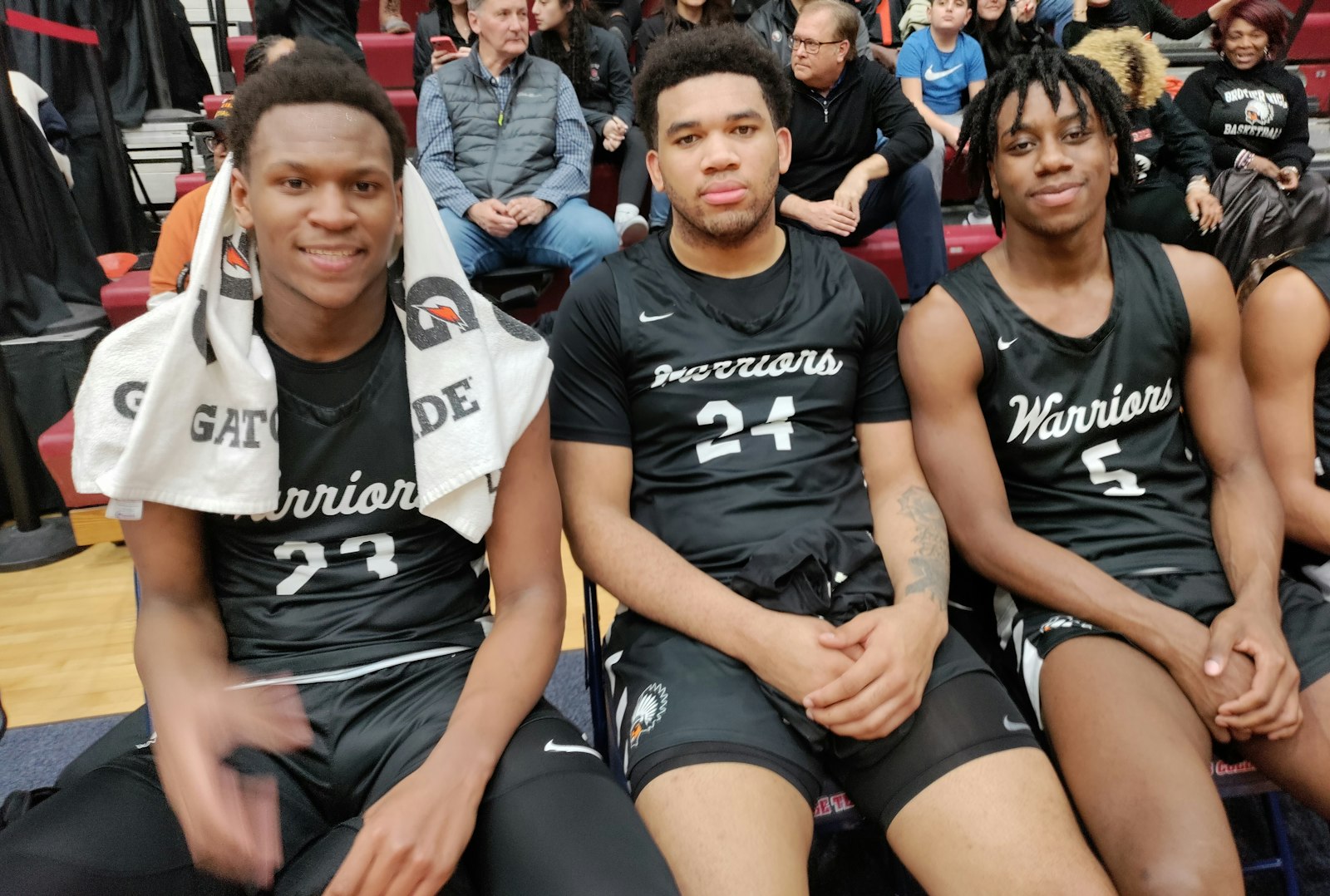 Dubbed “The Big 3,” Curtis Williams, left (Louisville commit), Xavier Thomas (Toledo) and Johnathon Blackwell (Wisconsin) led Brother Rice in scoring, rebounds, assists, and steals, and each surpassed the 1,000-point level in their prep careers. They elevated Rice’s basketball program to statewide prominence.