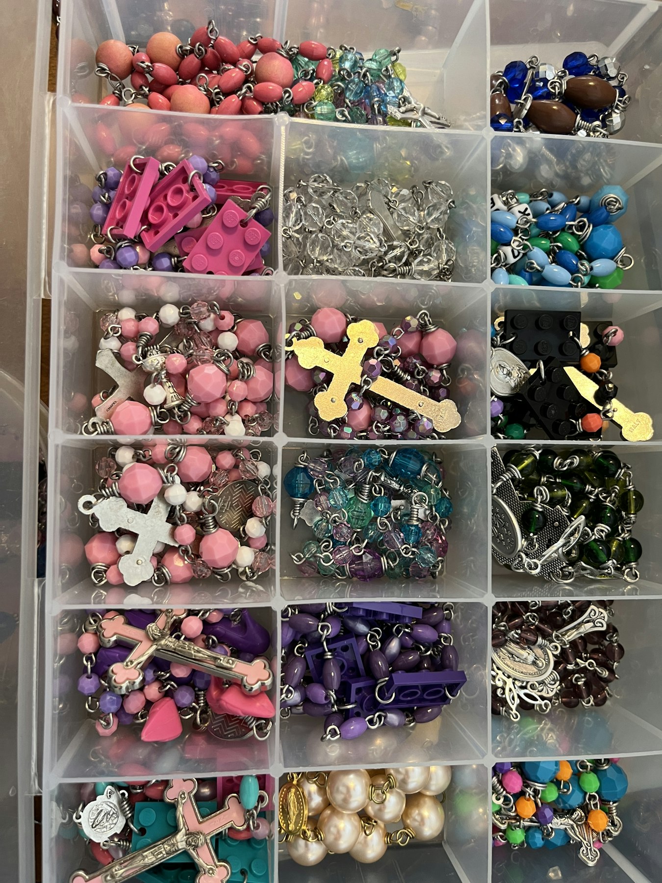 The Rosary Shop -- Custom rosaries, kits, parts and kneelers.