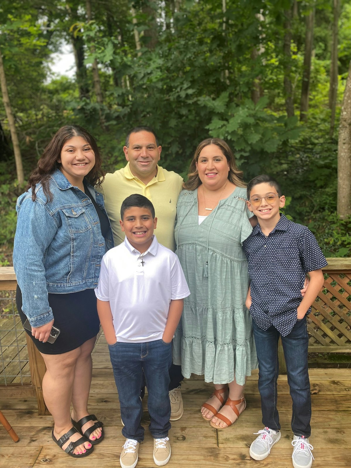 Mary Ann Joseph, second from right, is pictured with her family, including her step-daughter, Angela, 19, husband Raymond, and sons Cameron, 9, and Christian, 11.