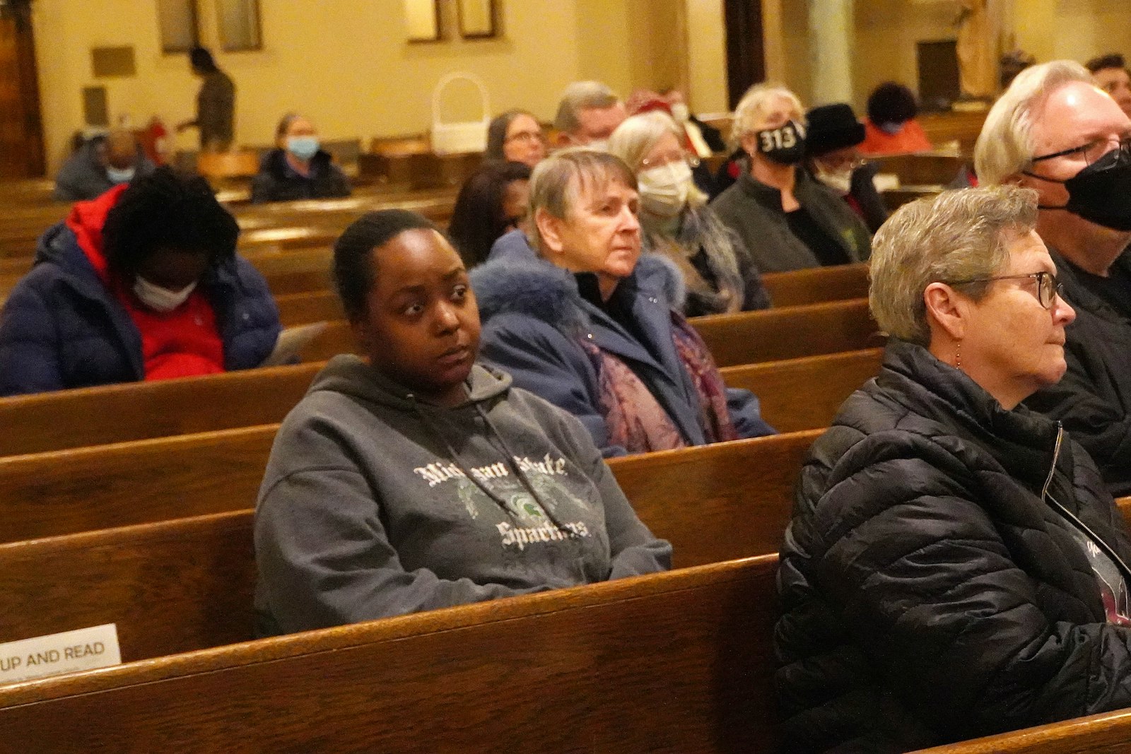 Parishioners gather at St. Augustine and St. Monica Parish in Detroit for a Mass for Peace and Justice following the killing of Tyre Nichols. Parishioners said it was important to come together in prayer when injustice has been witness by the entire country.