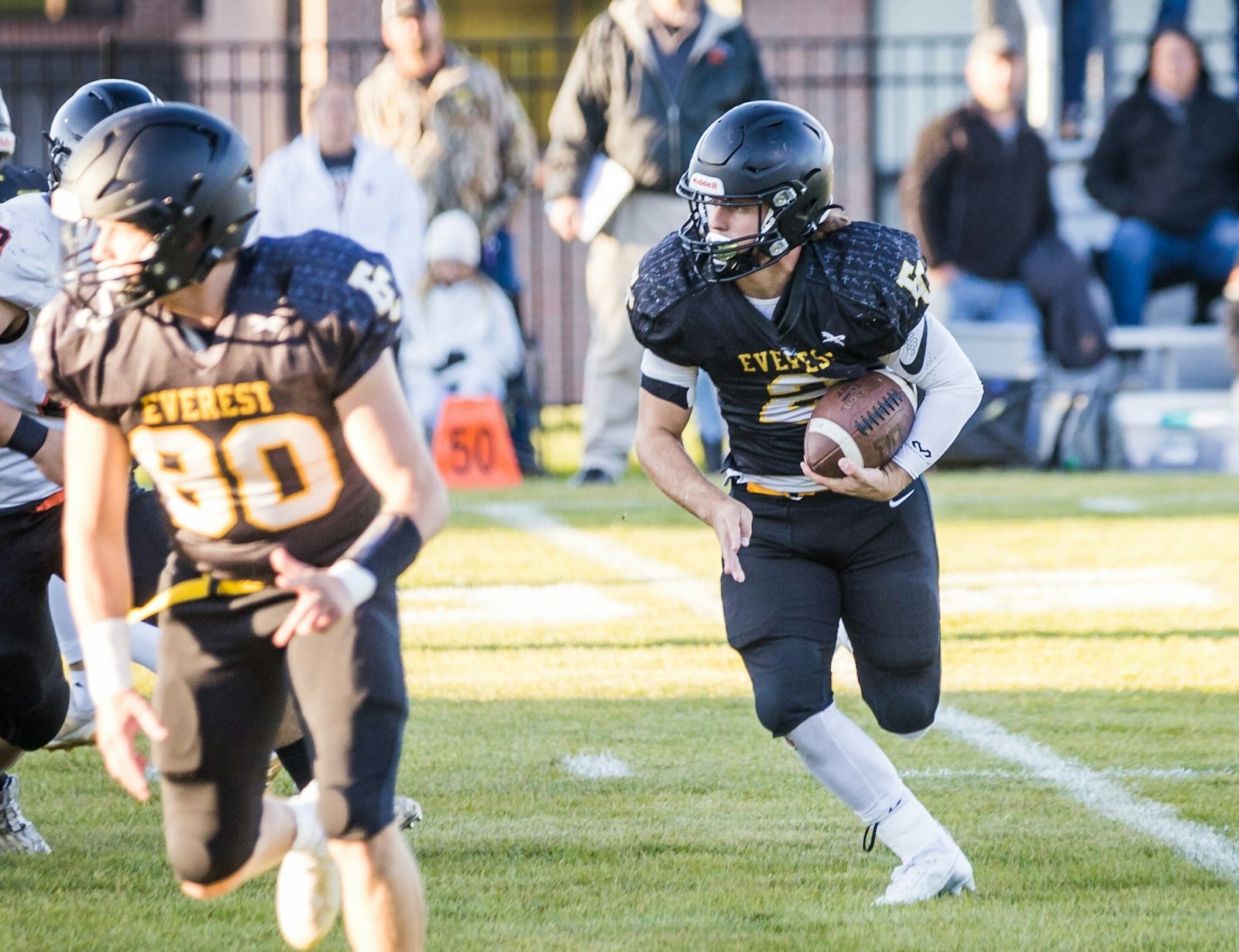 Against Ubly, Jim Nedwick carried 27 times for 128 yards that included 20 carries in a row for 84 yards in the second half and the victory-clinching touchdown. (Courtesy of Kristine Sasak)