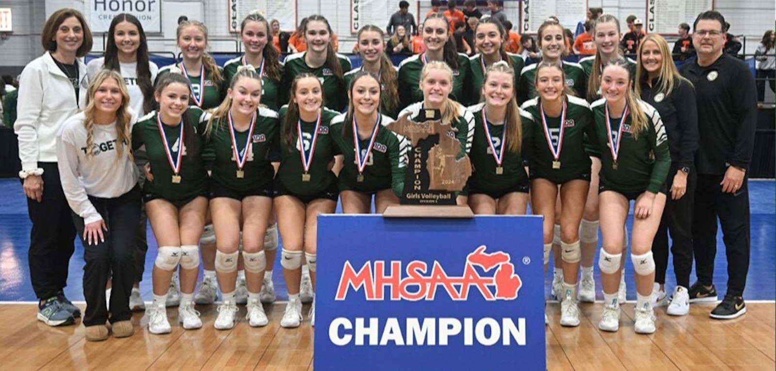 Monroe St. Mary Catholic Central kept alive its winning streak in volleyball state championships by winning for the eighth time in eight appearances. The Kestrels also won in 2020-19, 2014, 2012, 2010, 2007 and 2003.