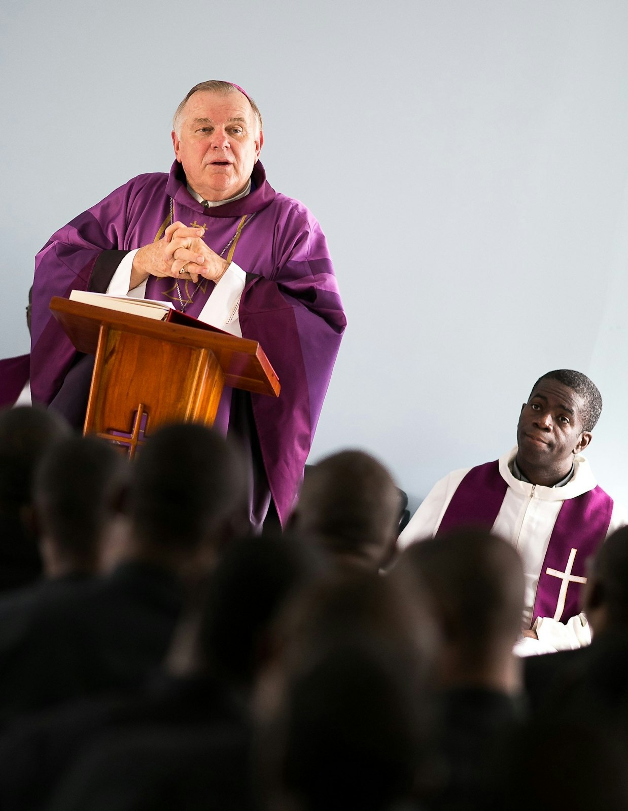 Miami Archbishop Thomas G. Wenski is pictured in a file photo celebrating Mass in the chapel at the Notre Dame Grand Seminary in Port-au-Prince, Haiti. Archbishop Wenski said April 22, 2024, the Biden administration's decision to resume deportations to Haiti is "unconscionable," citing that nation's gang violence and lack of a functioning government. (OSV News photo/Tom Tracy)