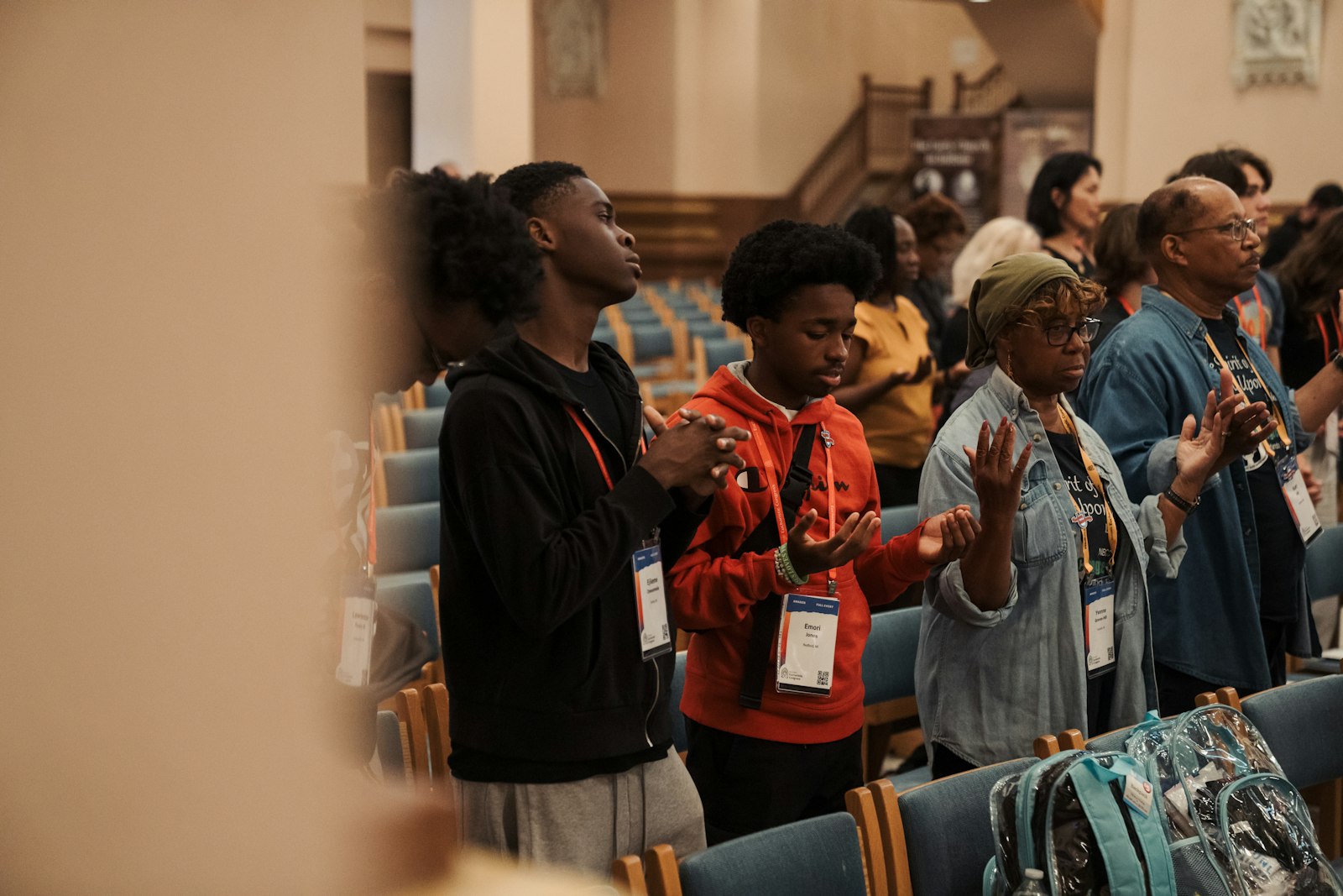 Detroiters pray during a special Mass on July 17 at SS. Peter and Paul Cathedral in Indianapolis. Jesus reveals his covenant to the humble and childlike, his “little ones,” Archbishop Vigneron added.