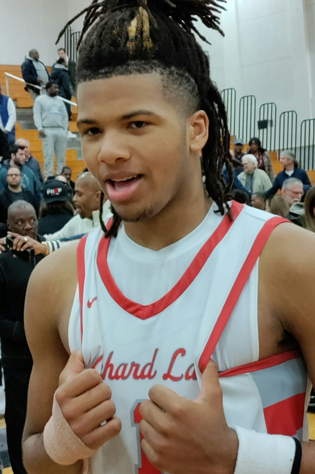 Trey McKenney reset the old career record of 1,688 points at Orchard Lake St. Mary’s. Committed to Michigan, he said, “I’m trying to achieve my goal of making it to the NBA, but the biggest thing for me is that I want to win at the college level.” (Photo by Don Horkey | Special to Detroit Catholic)