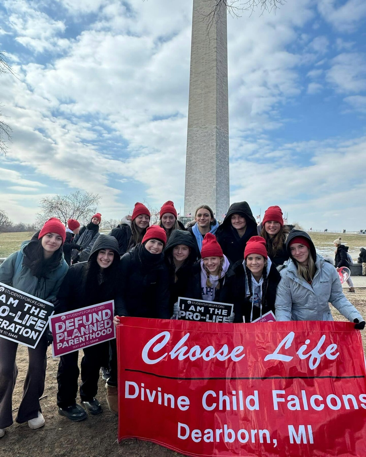 "The importance of the march isn’t just the march; it’s taking the message back to students, staff and family members. It’s living boldly as heralds of a different way of looking at people, as gifts meant to be cherished," Mary Wilkerson said. (Photo courtesy Divine Child High School)