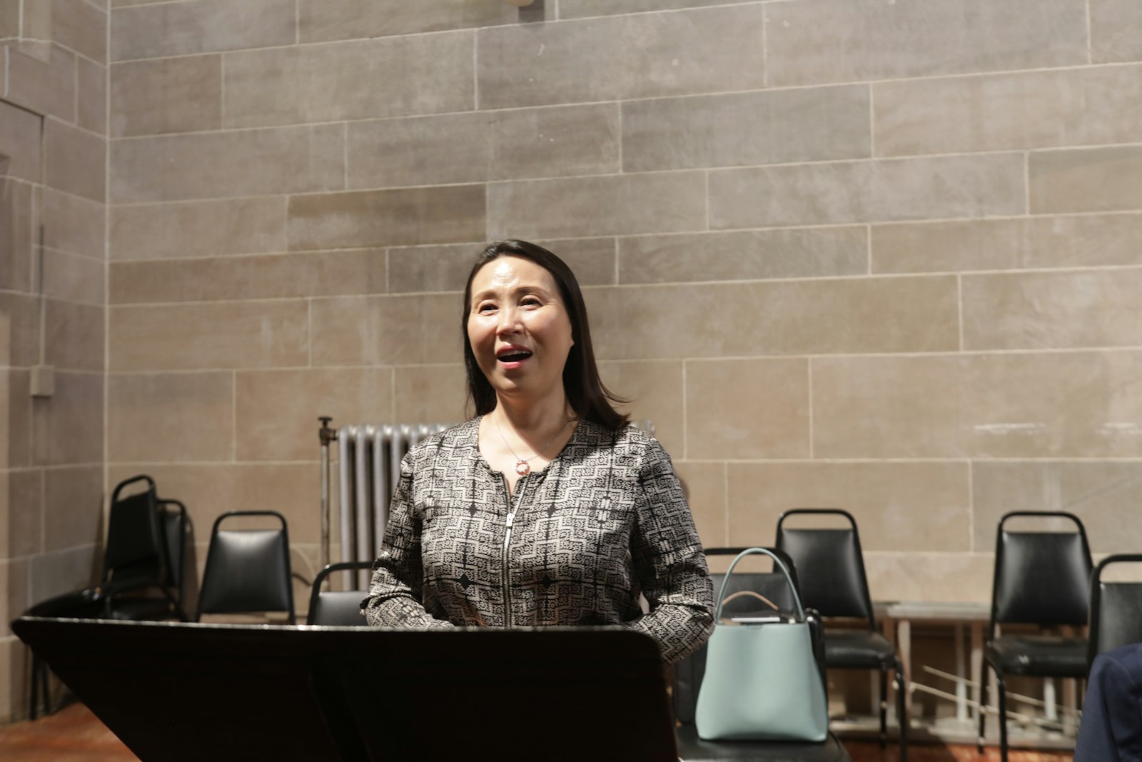 MeeAe Cecilia Nam is a member of the Cathedral of the Most Blessed Sacrament's choir and is used to singing at various Mass settings, as the cathedral is a sort of "second parish" to visitors from across the Archdiocese of Detroit.