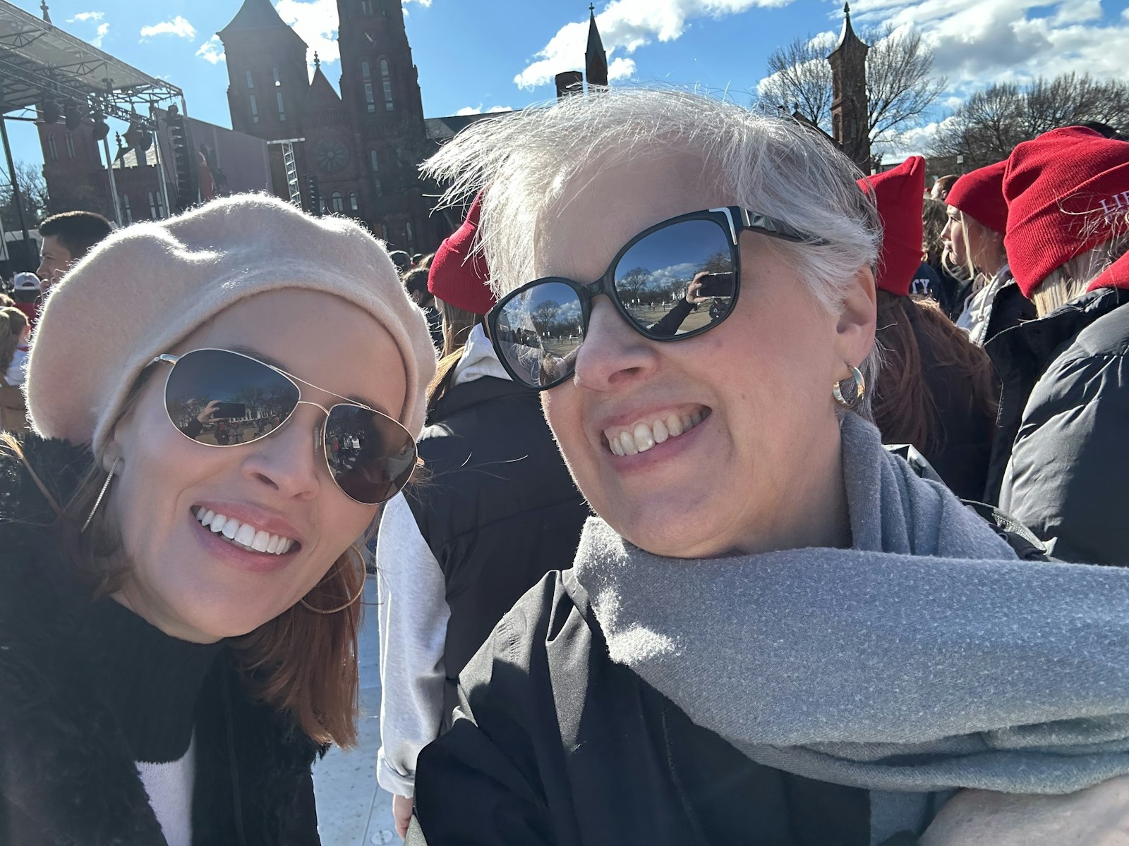 Amber Roseboom, left, is pictured with Dr. Cathy Stark, a pro-life physician from Michigan at the 2023 March for Life in Washington, D.C. Prior to coming to Right to Life of Michigan, Roseboom was the assistant vice president of communications at The Catholic University of America in Washington, D.C. (Courtesy photo)
