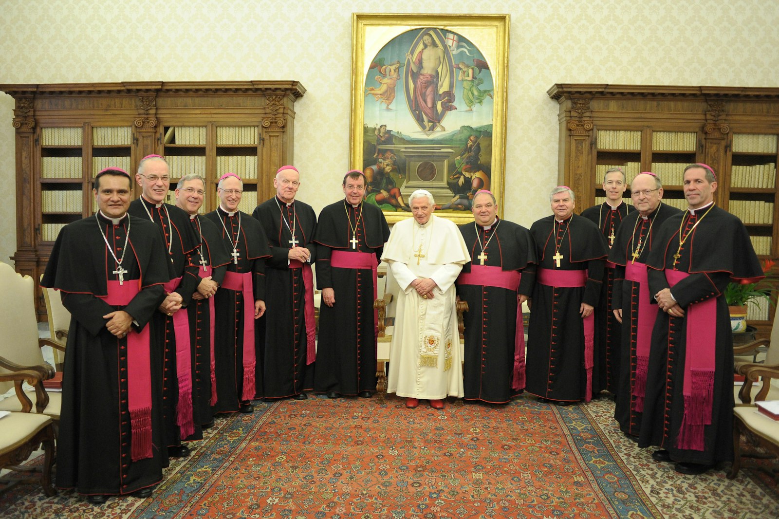 Michigan's bishops greet Pope Benedict XVI during an "ad limina" visit to Rome in 2012.