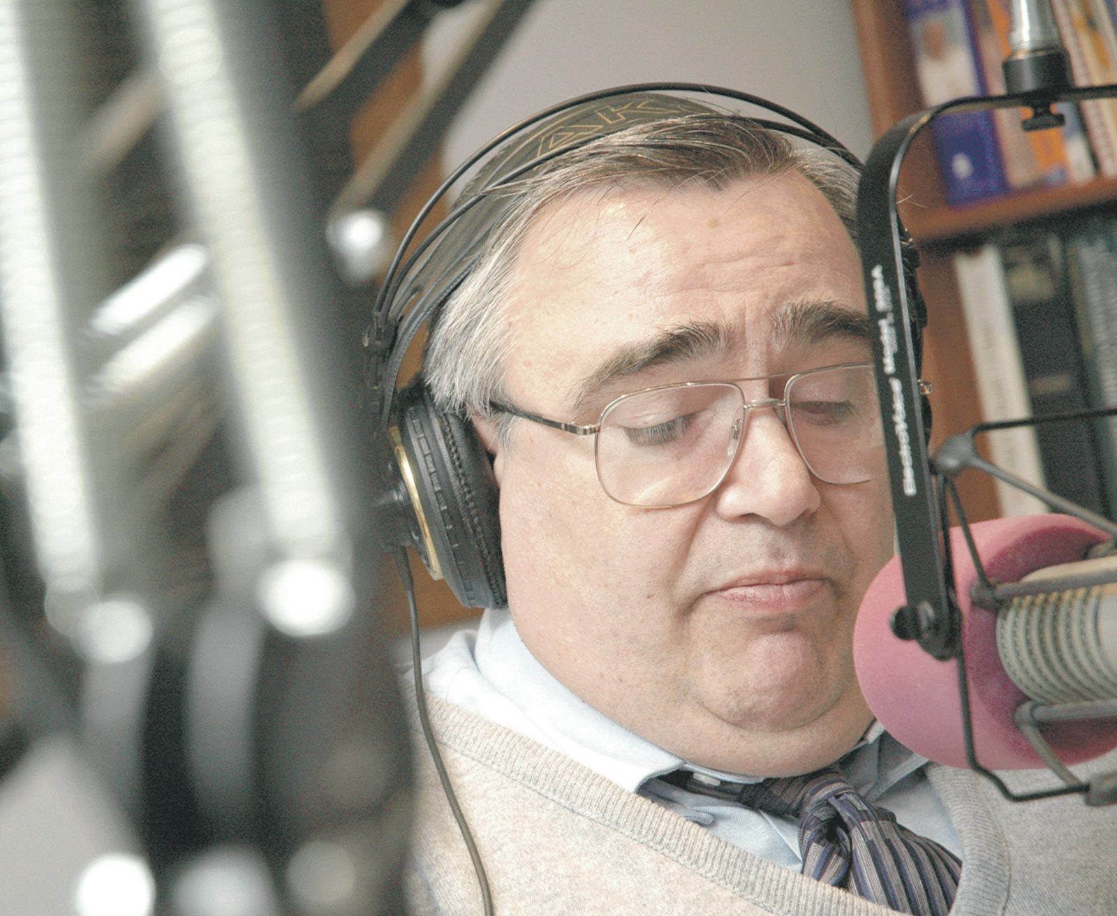 Al Kresta is pictured in the radio booth in this undated file photo. After a dramatic reversion to the Catholic faith of his youth, Kresta found a home as the leader of a budding radio apostolate, building Ave Maria Communications into one of the most respected Catholic media ministries in the country.