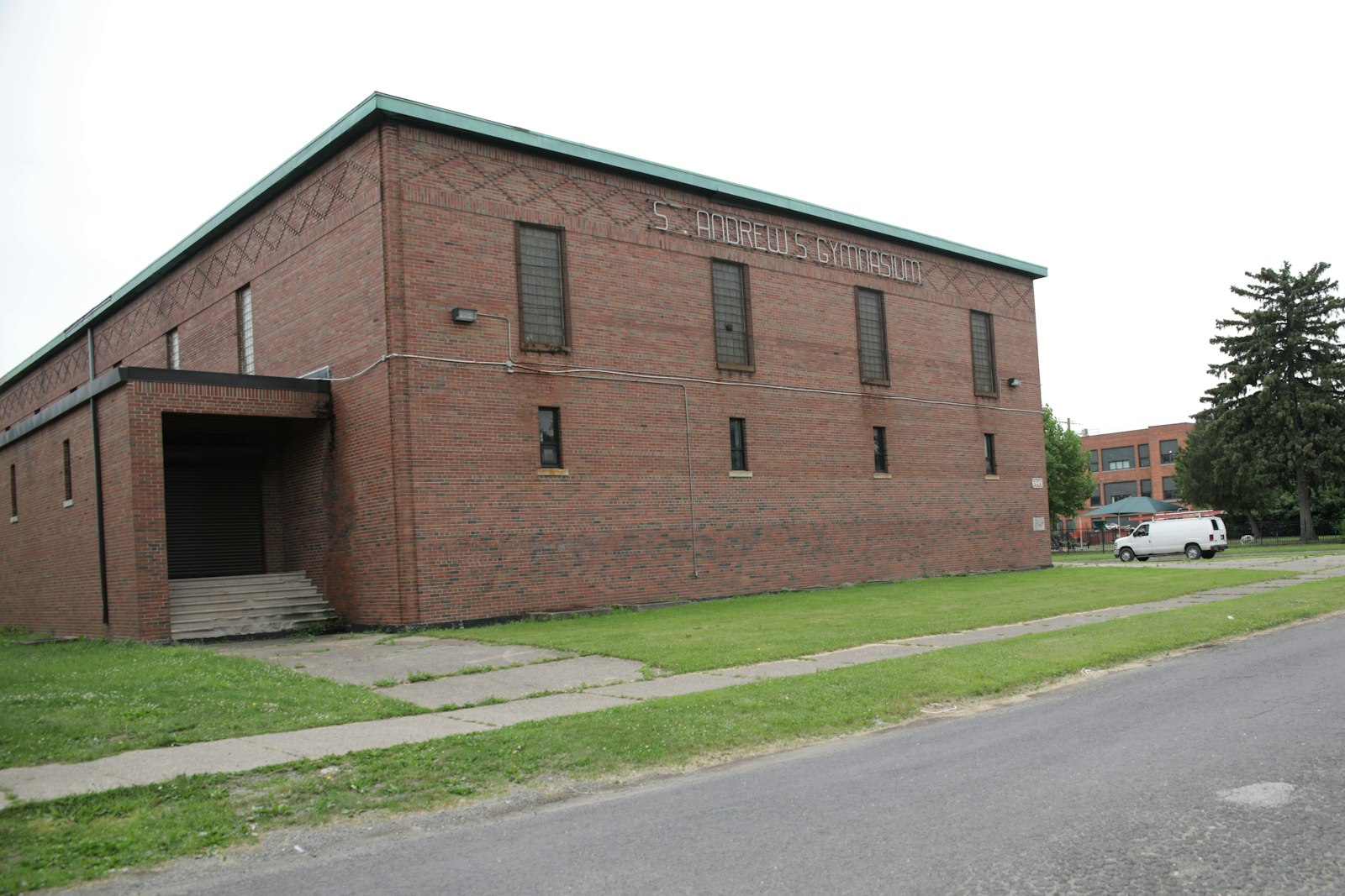 The new All Saints Soup Kitchen is located in the lower level of the former St. Andrew School gymnasium on Wagner Street on Detroit's west side. The building is owned by the Detroit Police Athletic League, with Catholic Charities of Southeast Michigan renting the lower level, which includes a kitchen and cafeteria.