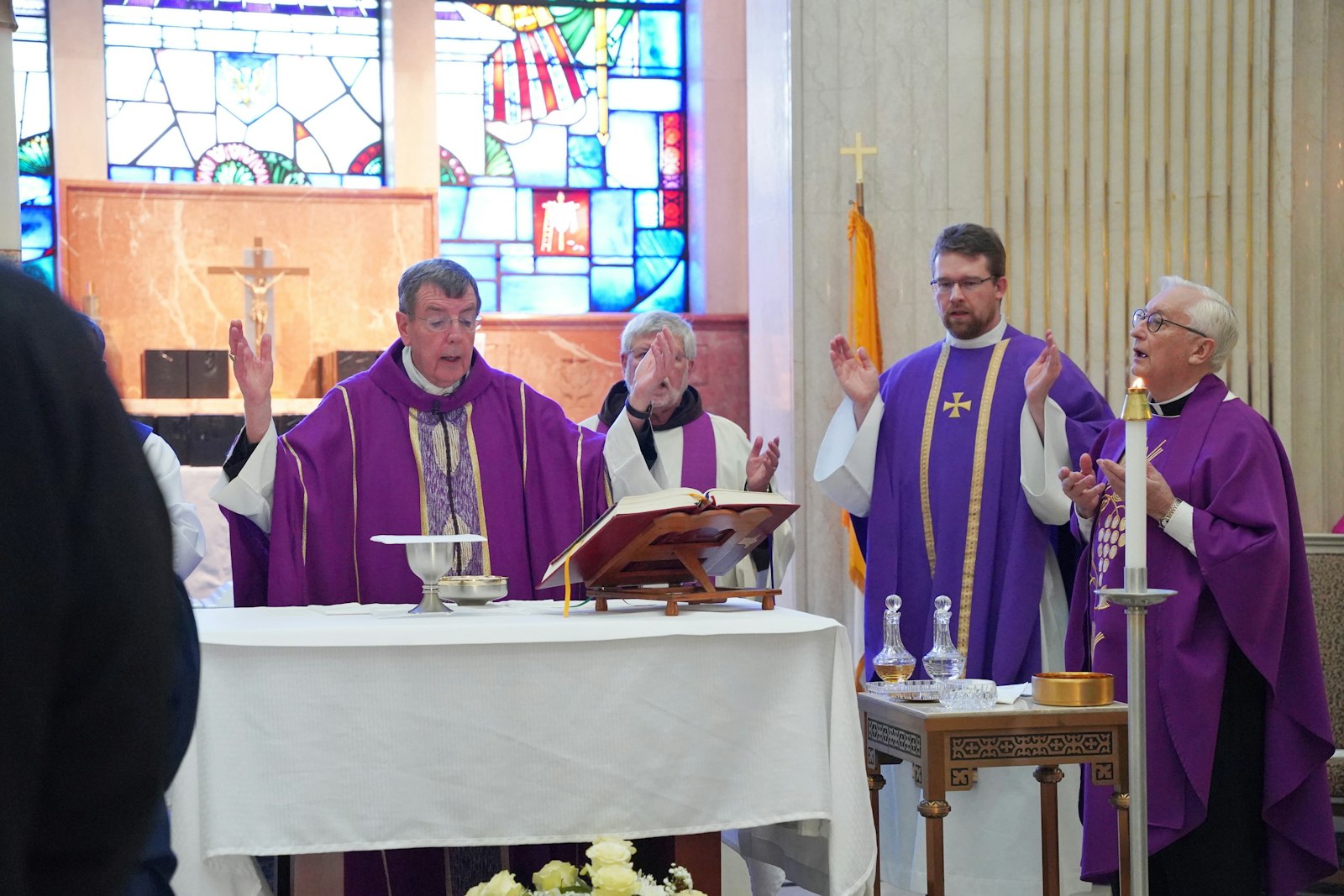 Archbishop Allen H. Vigneron celebrated the All Souls Mass at Holy Sepulchre Cemetery in Southfield on Nov. 2. Following Mass, Archbishop Vigneron blessed the cremains brought to cemetery for interment as part of Catholic Funeral and Cemetery Services' Gather Them Home initiative.