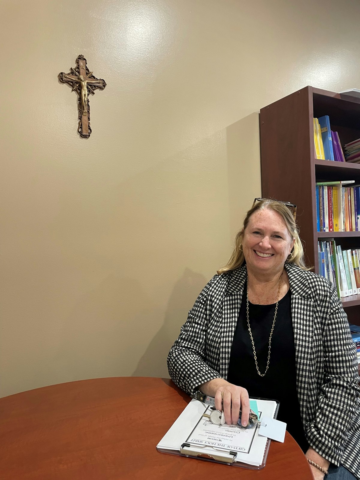 Today, Maureen Apap relishes the opportunity to help children at Holy Name grow in the same faith that sustained her during her most difficult times, a faith that her husband shared. "He just had a very deep faith, and it gave him a sense of peace and calmness," Maureen said.