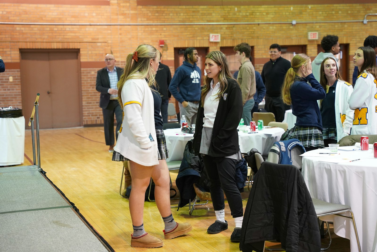 The retreat was a chance for students from across the Catholic League to meet and commune with student-athletes from other schools, sharing their experience of playing at a Christ-based school.