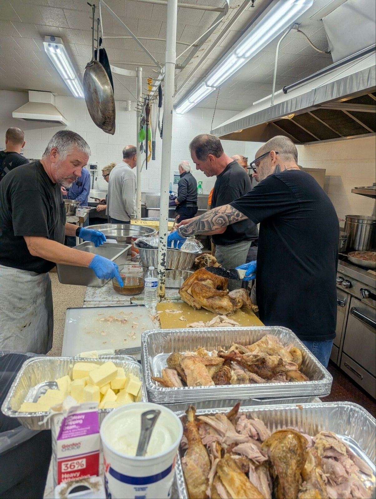 In addition to breakfast and lunch, the annual event also features a clothing closet where men can find boots, coats and shoes.