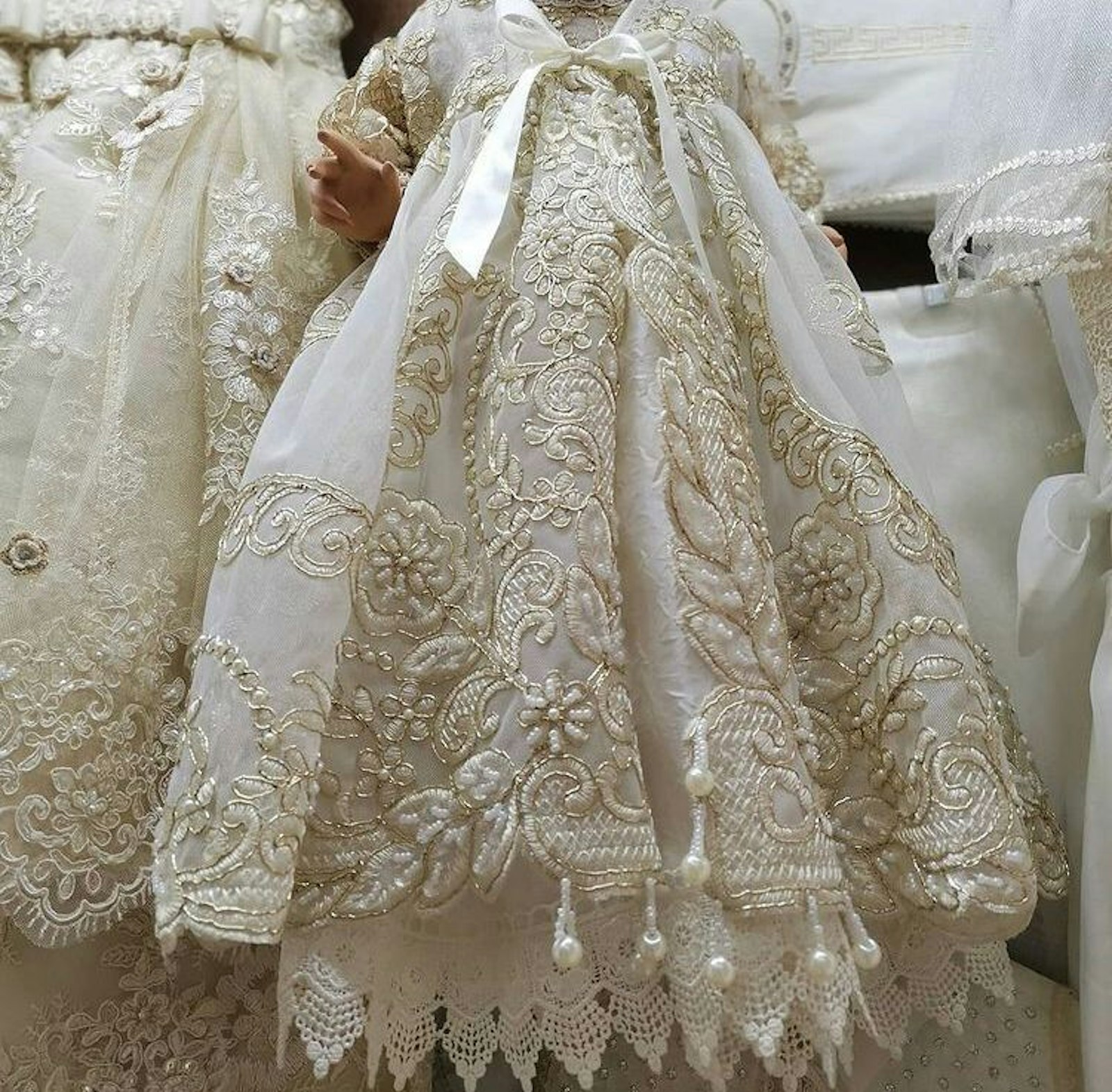 The creation of elaborate gowns to dress a baby Jesus is a Mexican tradition that is difficult to find in the United States.