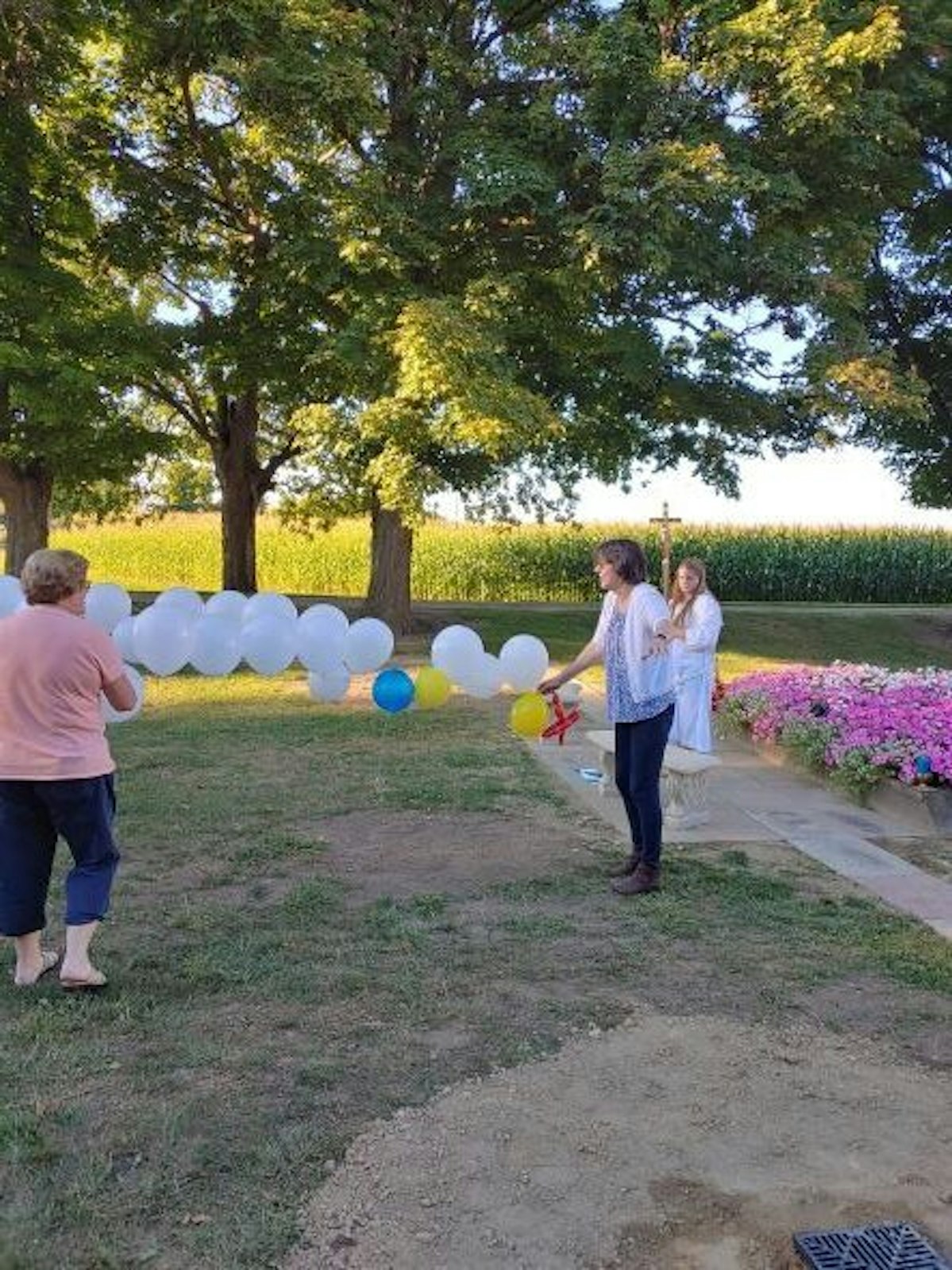 On Sept. 8, the feast of the Nativity of the Blessed Virgin Mary, the parish rededicated the rosary walk, including a balloon rosary that was released into the sky.