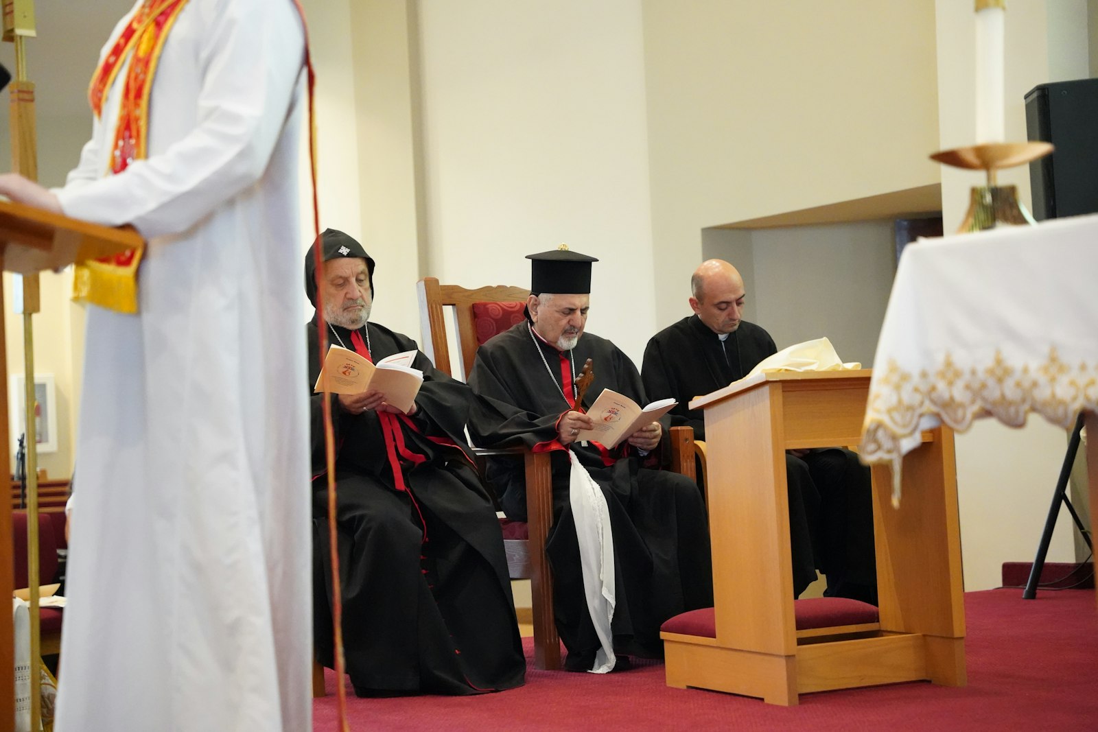 Syriac Patriarch Ignatius Joseph III Younan joined Bishop Habash on the first day of the 12th Syriac Catholic Youth Convention at St. Toma Syriac Cathedral in Farmington Hills. “Jesus wants us to listen to each other, to open our hearts to the difficulties and the cries we all face, the temptations we all face,” Patriarch Younan said.