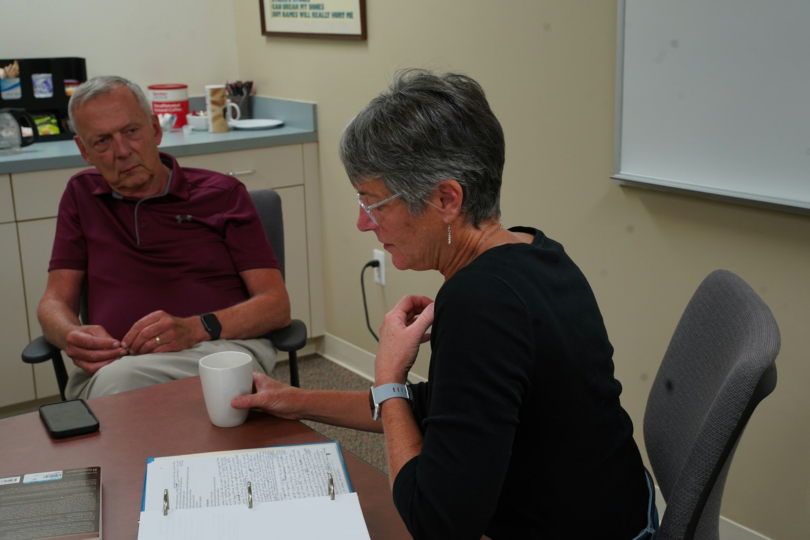 The St. Irenaeus cohort met at the parish, online and spoke on the phone when going through the curriculum. The flexibility of the schedule was a key attraction for the group.