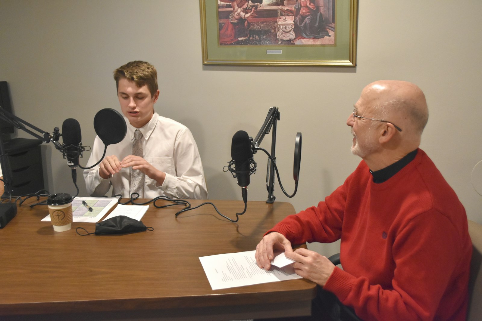 The podcast doesn't shy away from tough topics, such as God's existence and difficult Catholic teachings, instead diving into them to help students and staff learn.