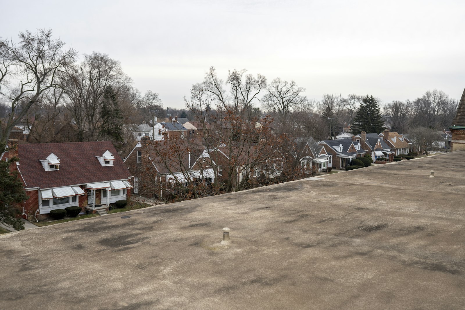 The rooftop at the center overlooks the neighborhood the center serves. Wasko said that the new infrastructure, made possible because of the grant, will help the center provide shelter and other essentials to the community during times of crisis.