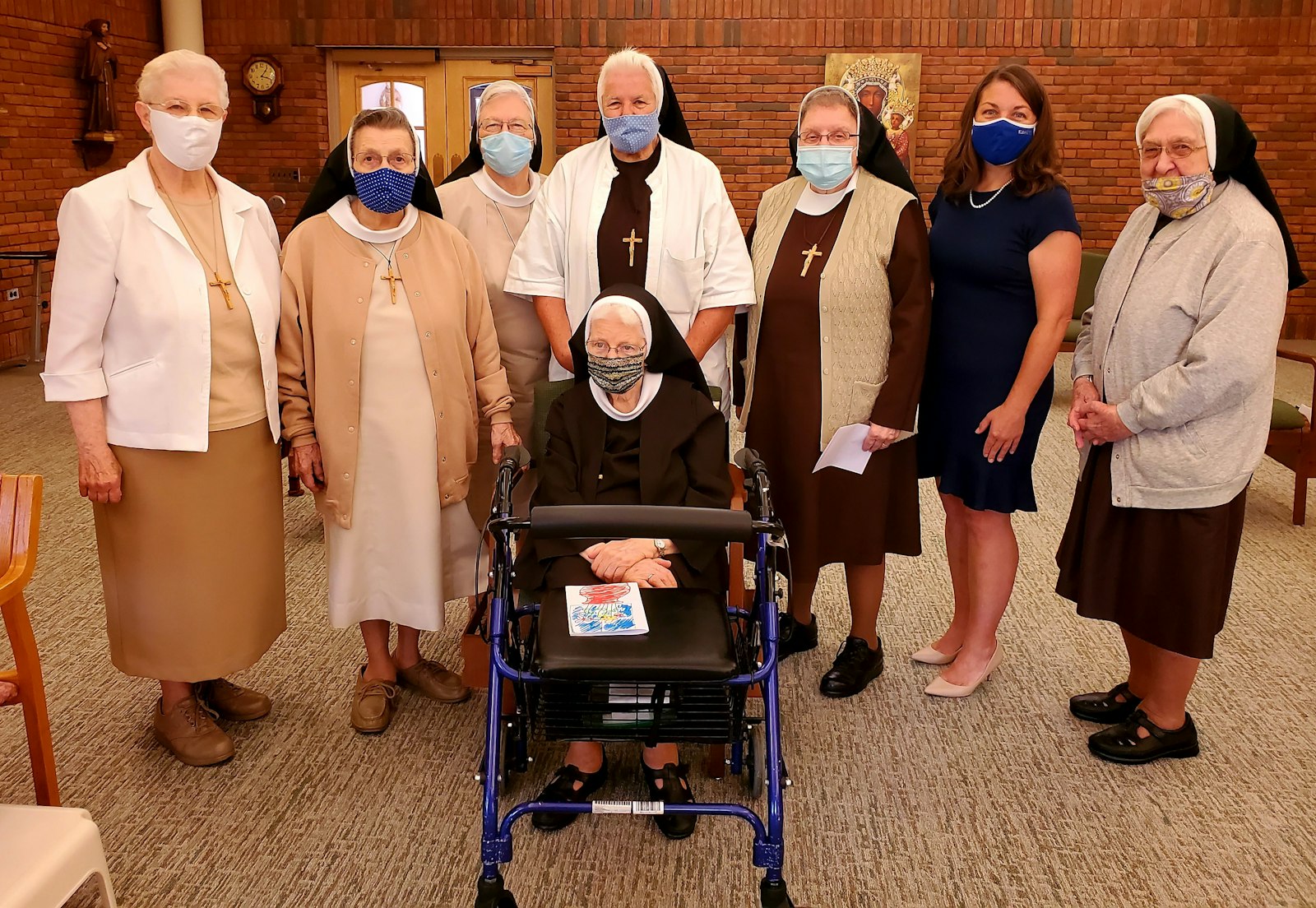 Moloney, second right, is pictured with a group of Livonia-based Felician Sisters. Moloney's first experience with a Catholic school was her enrollment at the Felician-run Madonna University, which she says instilled in her a love for helping others.