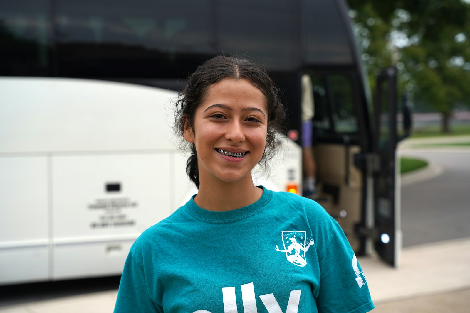 Karla Argueta of Most Holy Trinity Parish in Detroit credits Eucharistic devotion for her recovery from leukemia when she was 12. Now 17, she's attending the 10th National Eucharistic Congress to get to know more Catholics who share her devotion to the Blessed Sacrament.