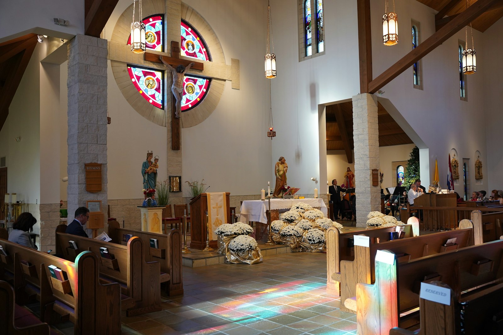 The interior of St. Lucy Croatian Parish in Troy. The Croatian Catholic community of Southeast Michigan moved to St Lucy's in 1996 after previously being at St. Jerome Croatian Catholic Church on 8 Mile in Detroit.