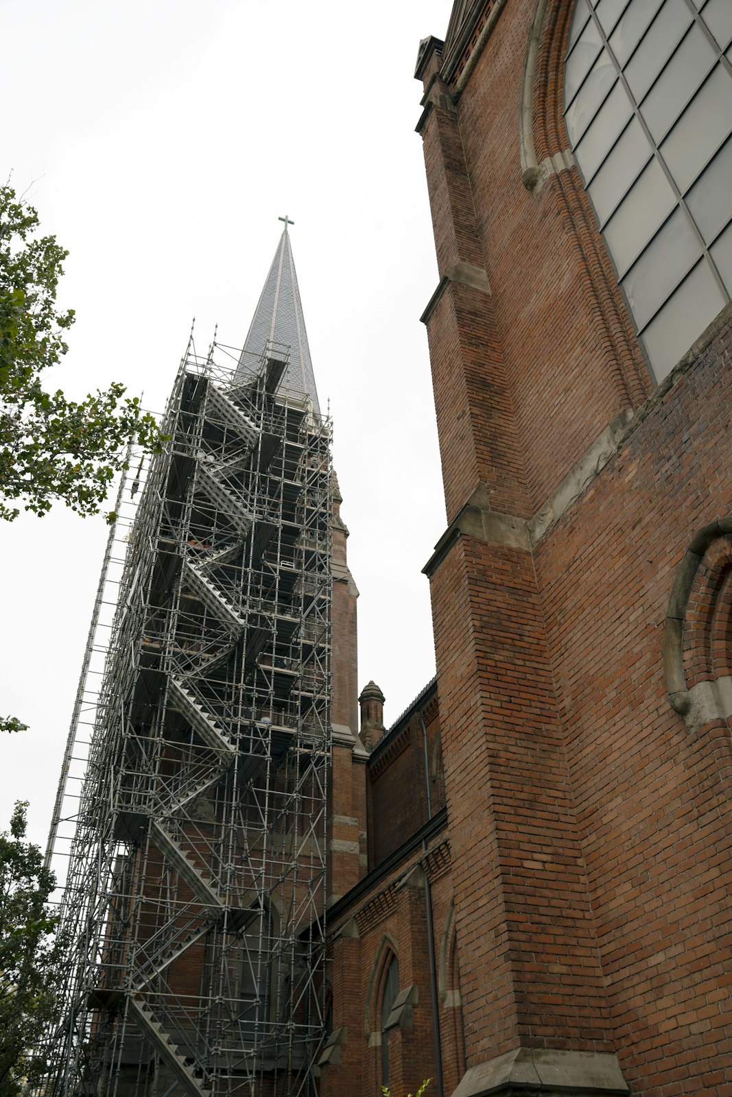 The towers have been under construction since May, and the $3 million renovation has been paid in full. The renovations will officially be complete by the end of October, and the scaffolding will come down in November, Msgr. Kosanke said.