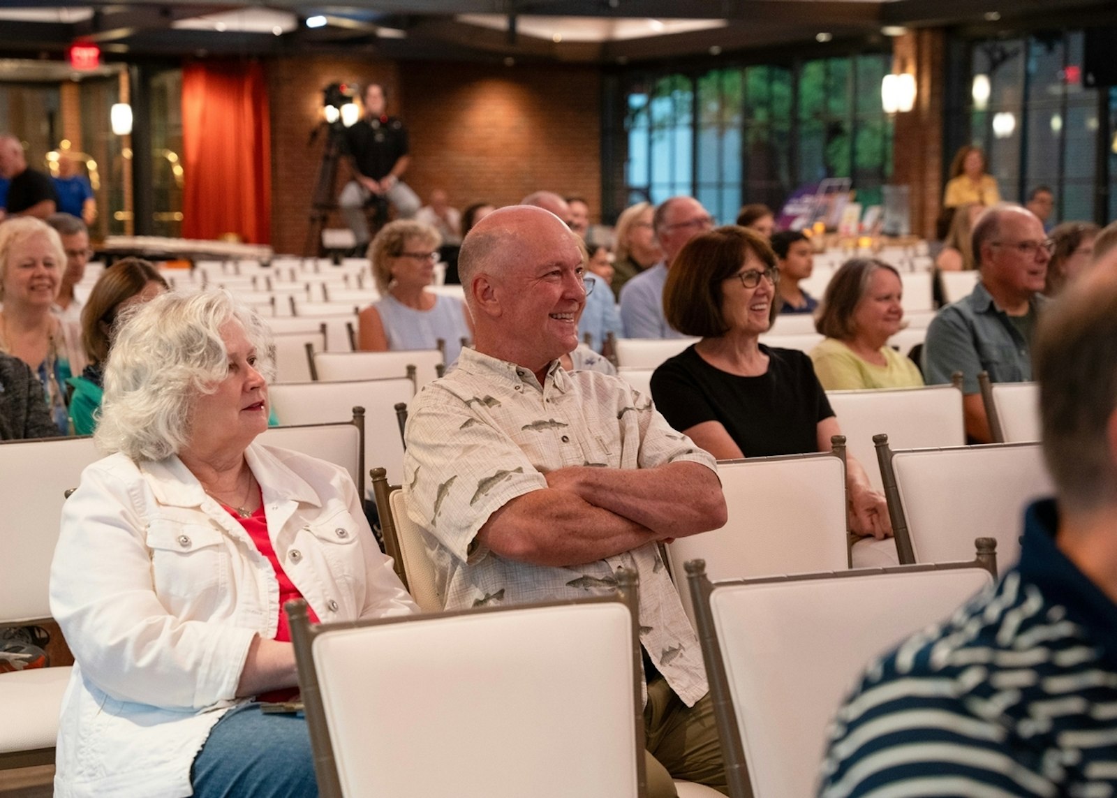 Audience members listen to Dr. Guarendi's talk Aug. 27 at St. John's Resort in Plymouth.