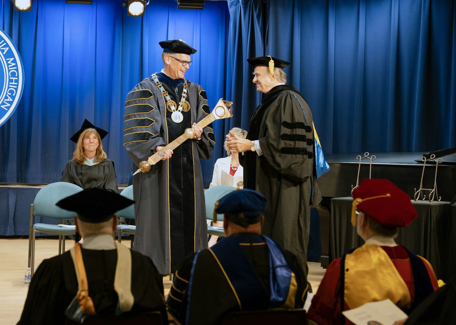 Dougherty came to Madonna University from Chestnut Hill College in Philadelphia, where he served in a number of roles. During the inaugural ceremony, he was presented with the Academic Mace, a ceremonial scepter meant to provide a connection to the past and serve as a symbolic weapon to protect and proclaim the values of harmony, truth, justice and learning.