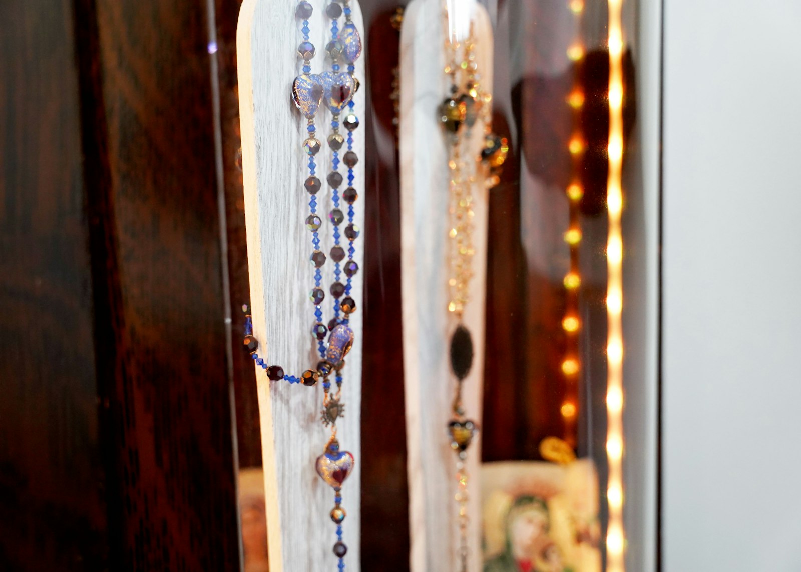 Each one of Quesada's rosaries is unique and cannot be replicated as many of the beads are no longer in production.