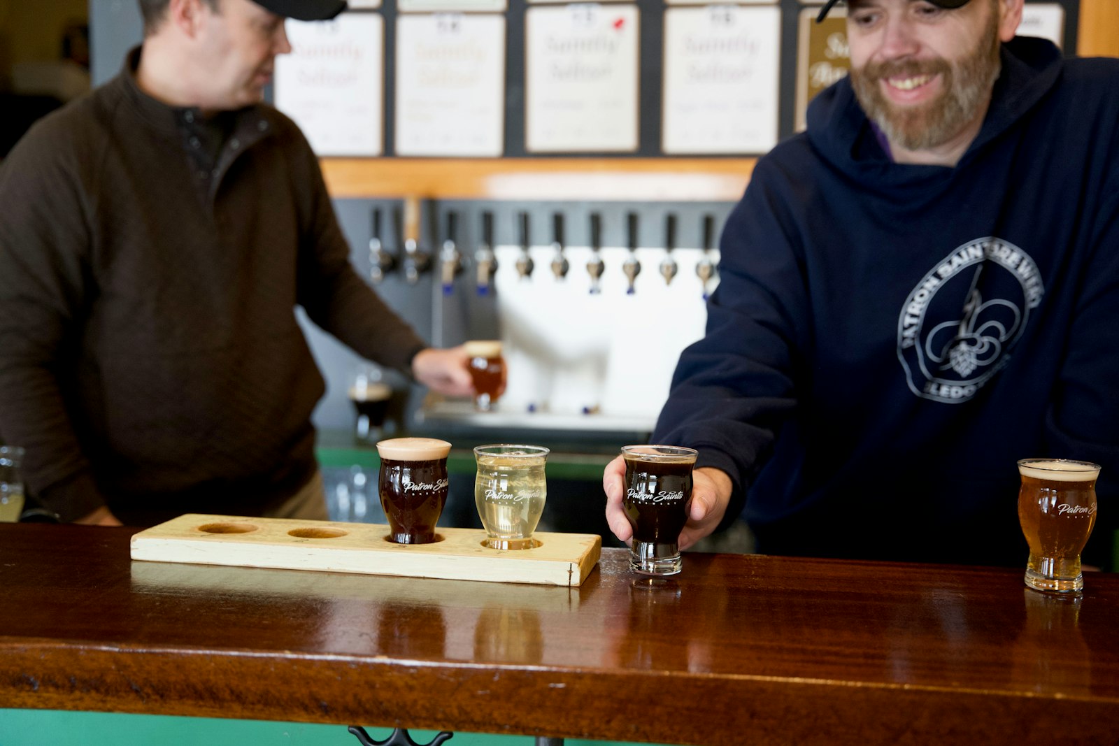 The idea for a brick-and-mortar brewery started as a desire to turn a hobby into a side gig for extra income. The brewery was opened in July 2018 on the west side of Toledo and soon after became a full-time job for both men.