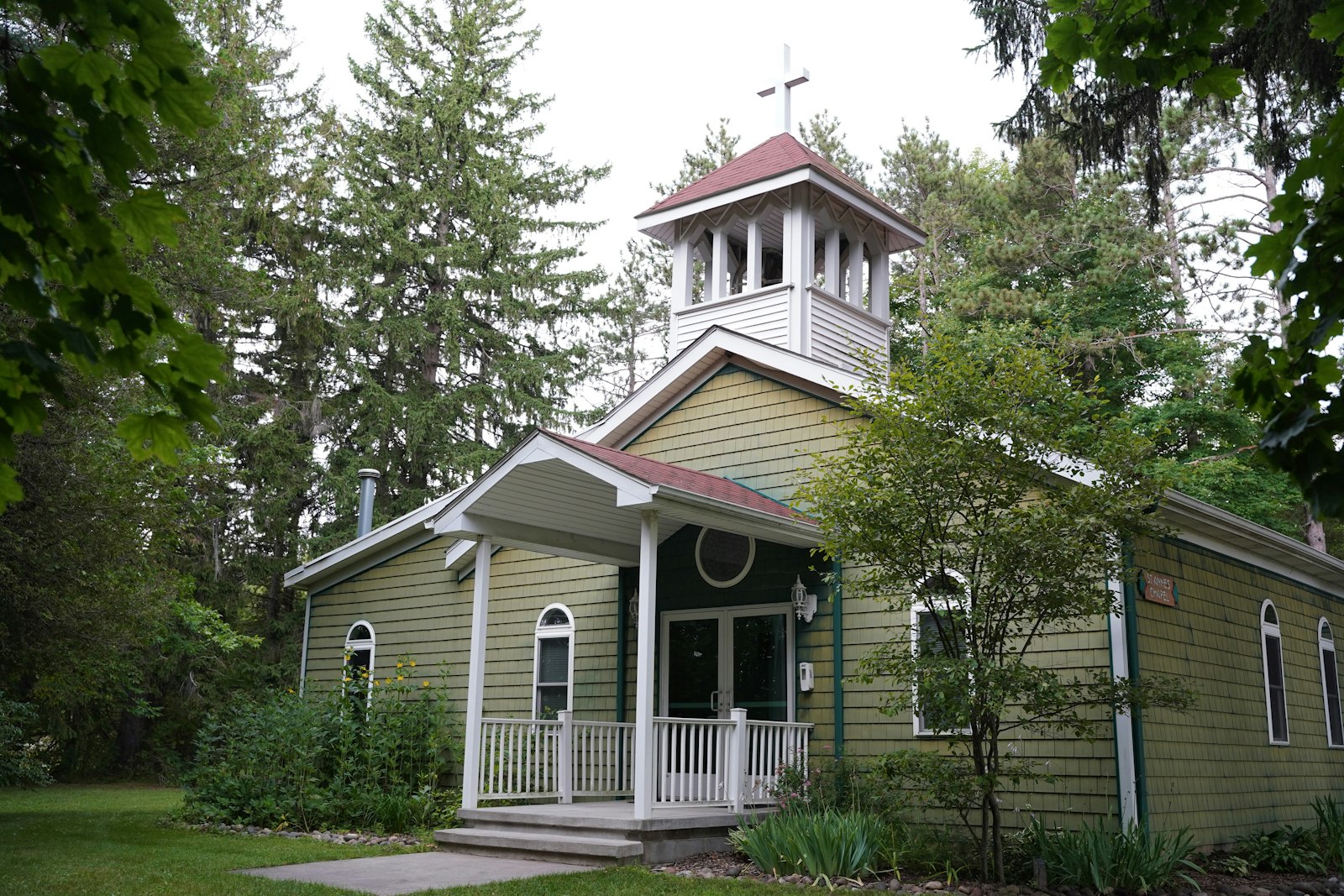 St. Anne's chapel, where campers celebrate Mass once a week, is pictured at Camp Ozanam. Priests of the Archdiocese of Detroit frequently celebrate Mass for campers, who often aren't Catholic but appreciate a chance to learn about the Church and the liturgy.