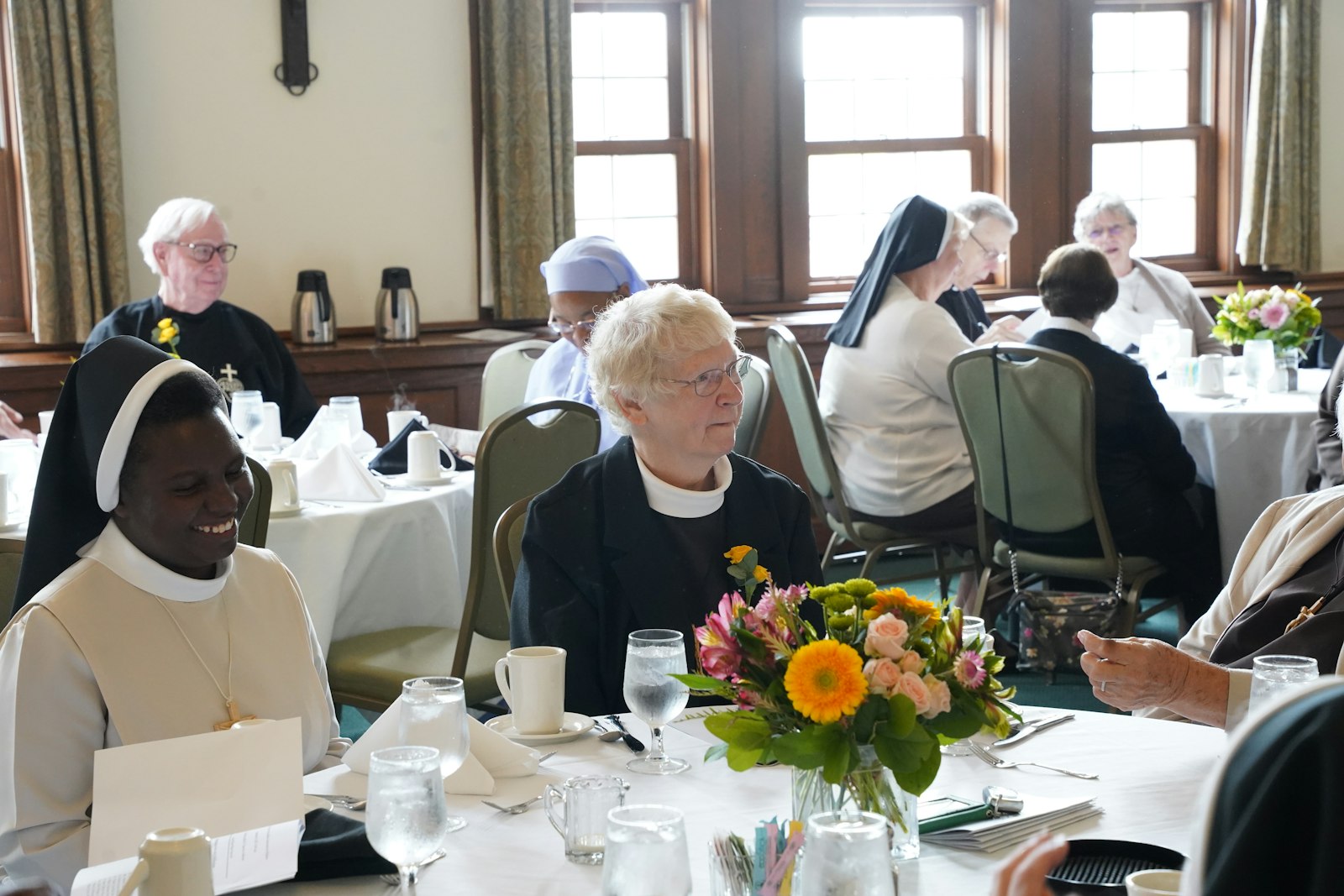 Sr. Mary Cushion, CSSF, right, taught at elementary schools all across Michigan, saying she relied on God to convey the truths about the faith to her young students.