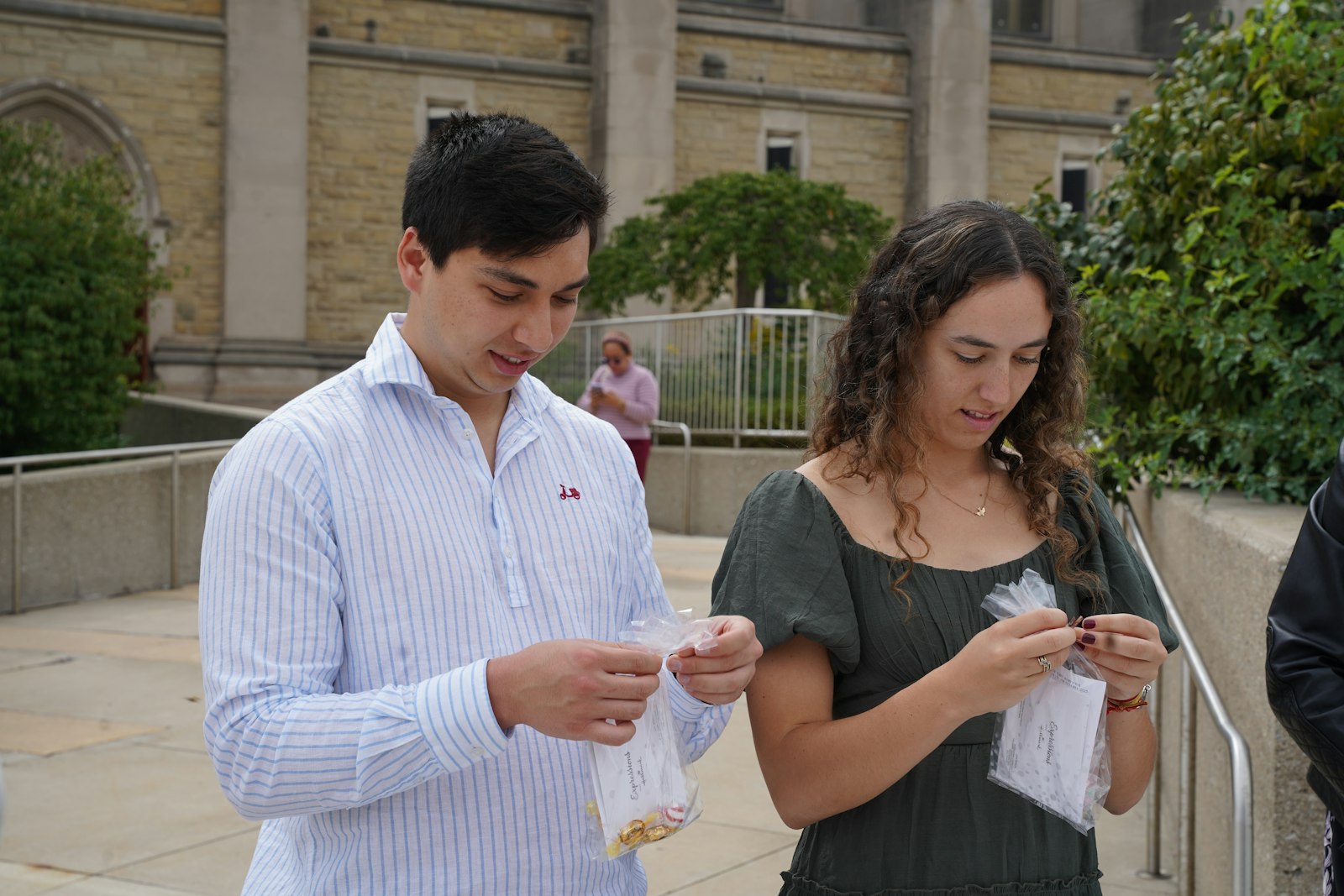 Tai Metzger and Carmen Boixo were out-of-towners who happened to be at the Cathedral of the Most Blessed Sacrament in Detroit on Sept. 10, Grandparents Day in the Archdiocese of Detroit. The two made notes and gift baskets for seniors living in local senior living communities.