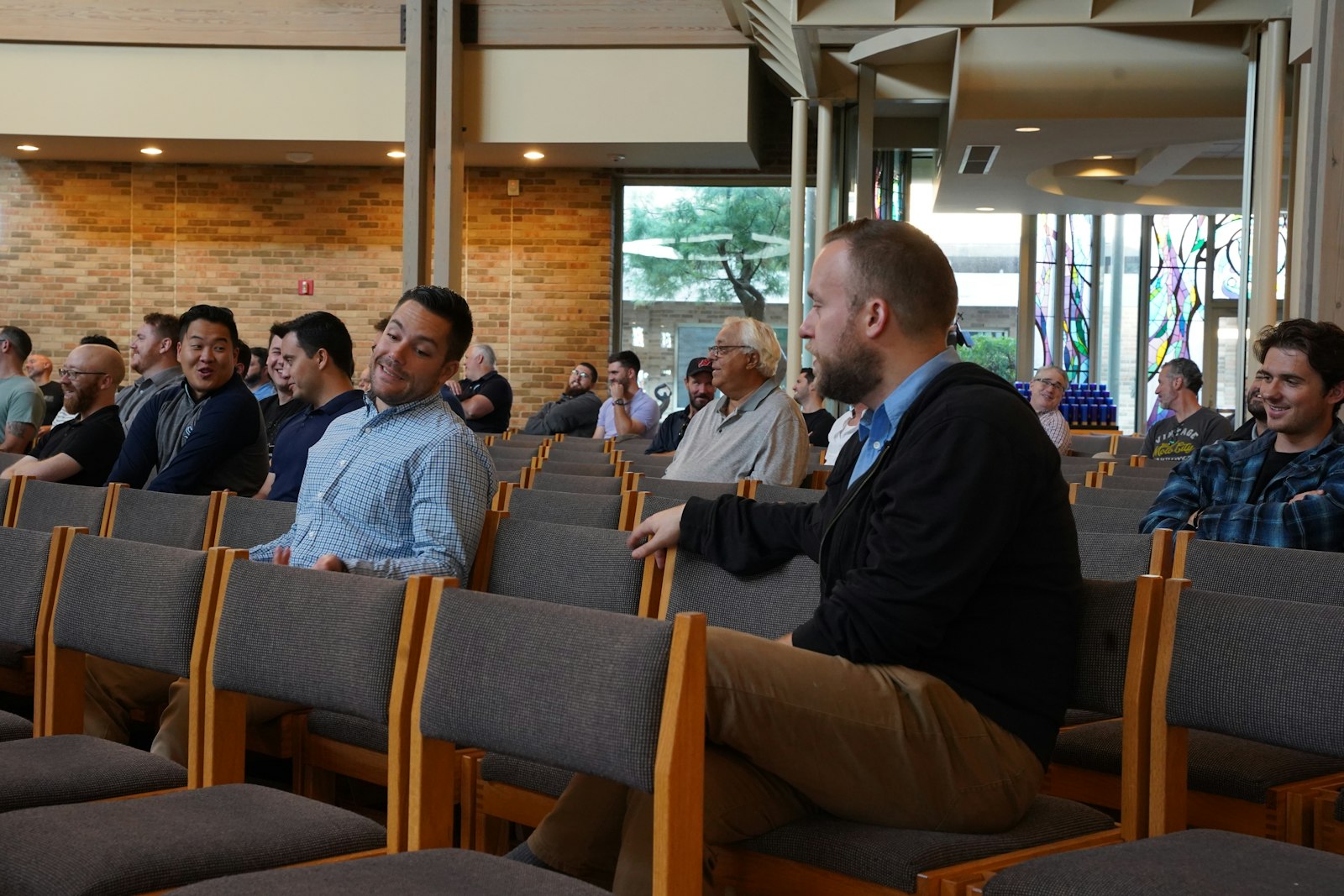 About 300 men attended the conference, which included talks on building a sacramental life, the importance of prayer, and the dangers of lust and internet pornography usage.