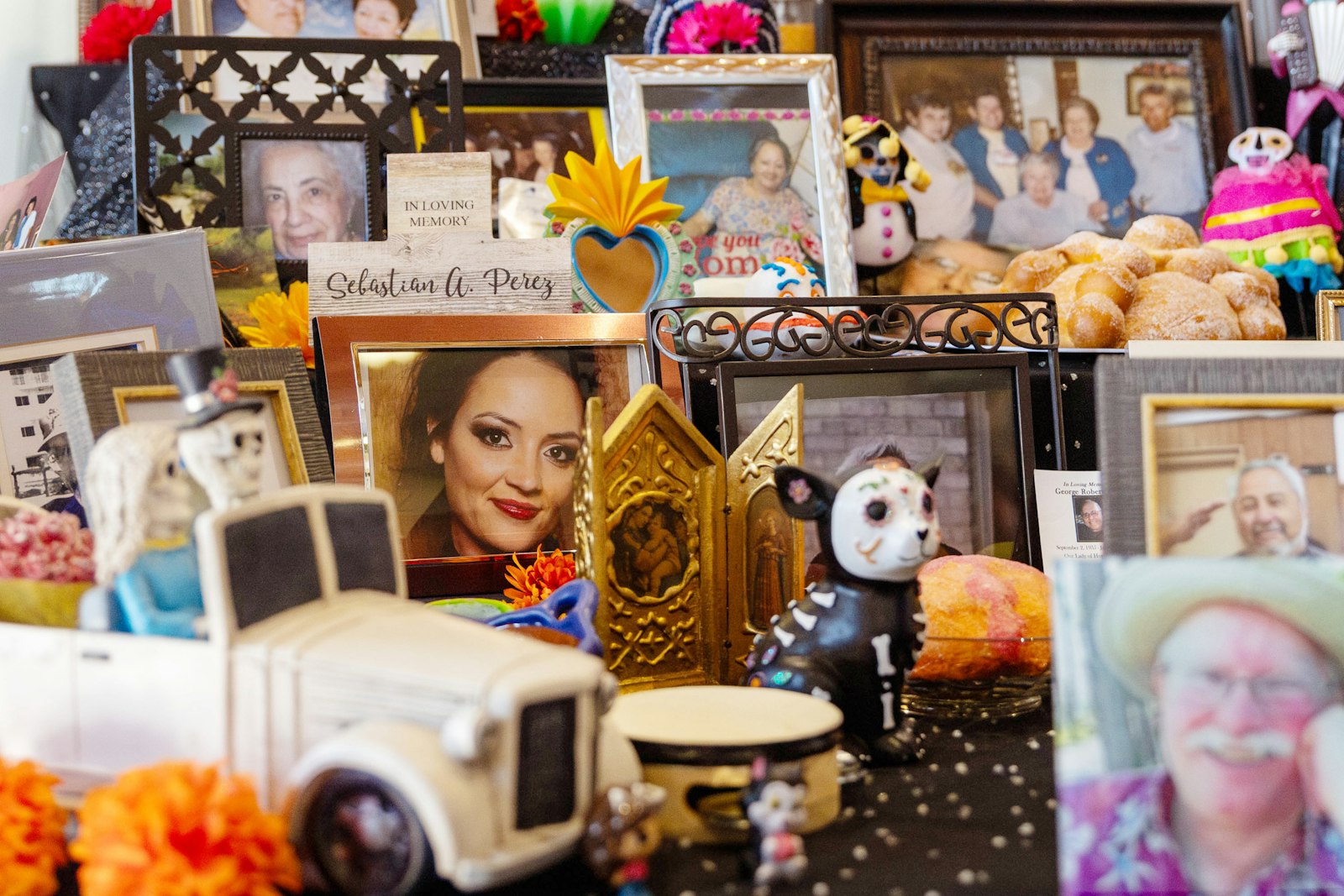 A key component of Dia de los Muertos is the creation of "ofrendas," or altars, on which are placed images and keepsakes of departed family members. Ofrendas remind those still on earth of the reality of the Church in purgatory and in heaven.