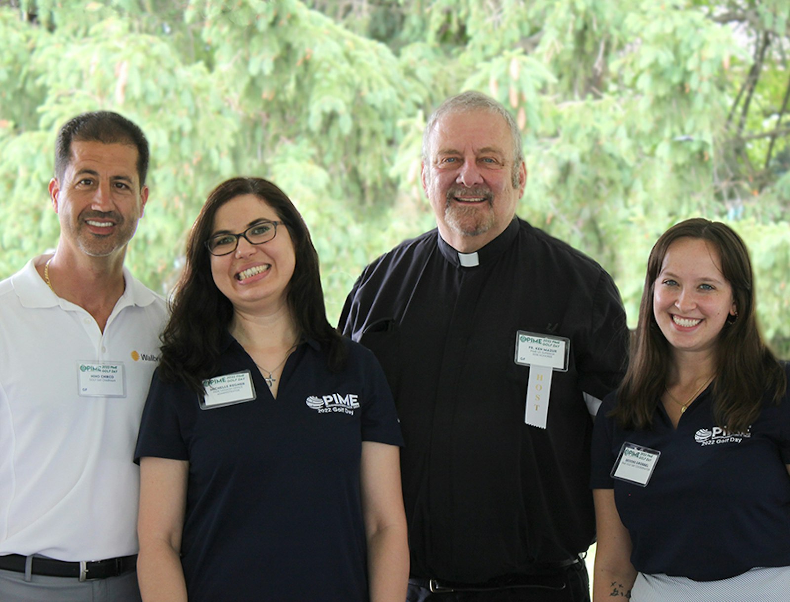 PIME's annual golf day is one of the apostolic society's biggest fundraisers of the year. Pictured left to right at PIME Golf Day chairman Nino Chirco, PIME Mission office administrator Michelle Regner, PIME U.S. Superior Fr. Ken Mazur, and PIME events coordinator Brooke Grobbel.