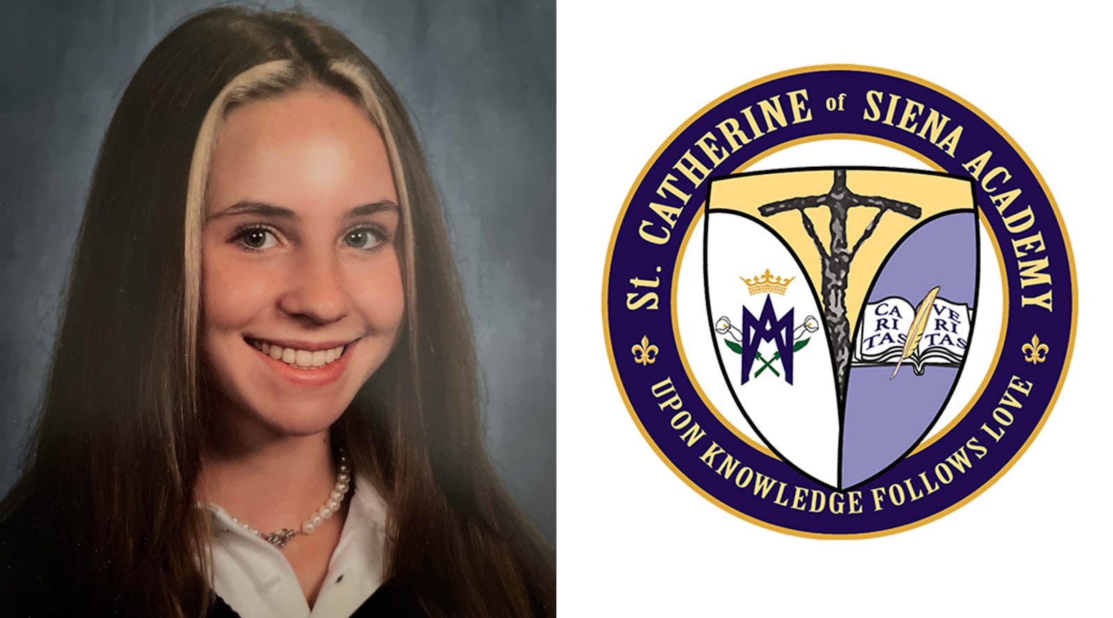 Emma Robinson, estudiante de primer año de la Academia St. Catherine of Sienna de Wixom, es la segunda persona de su familia que gana el premio "Vívelo. Muéstralo. Compártelo." después de que su hermana, Isabella, ganara el gran premio el año pasado. (Foto cortesía de Emma Robinson)