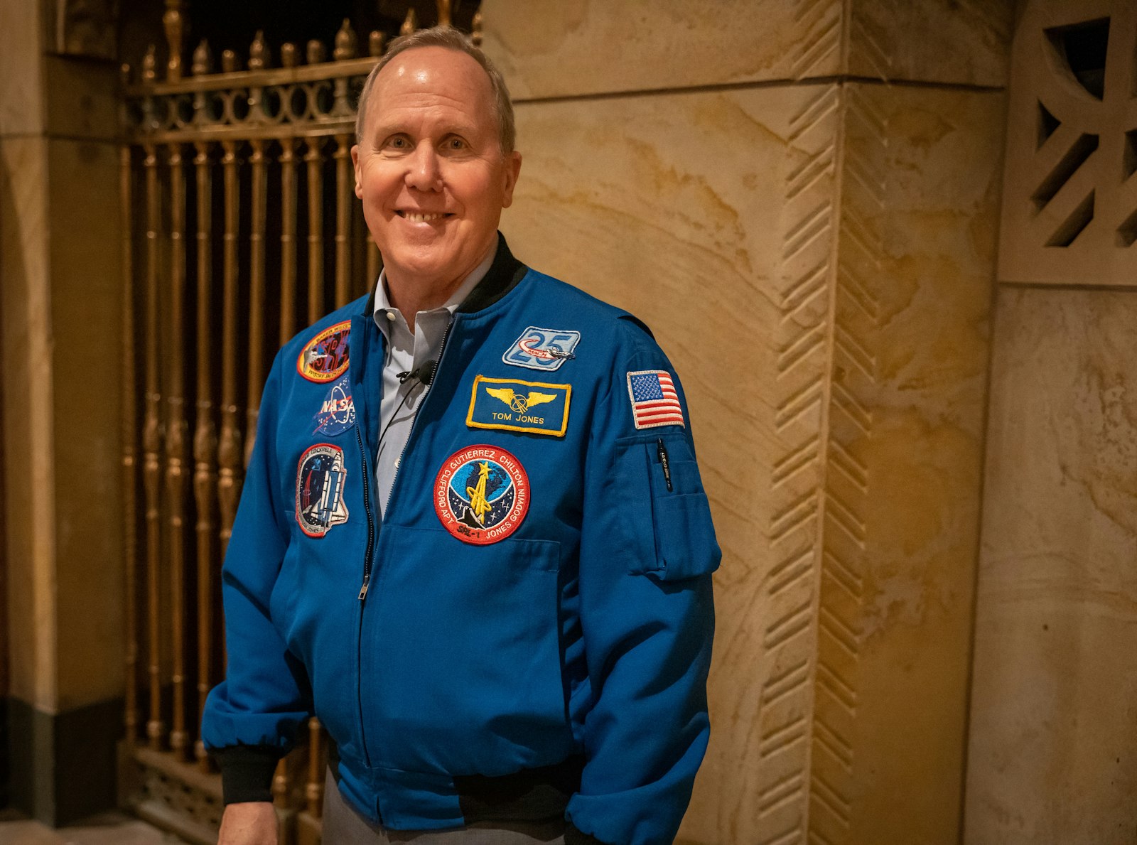 Jones’ last mission in space was in 2001, installing Destiny, the scientific lab aboard the International Space Station. After completing the spacewalk ahead of schedule, Jones asked the Mission Control Center to have five minutes to take in the vast space around him. “I wanted to experience all of this, not as a technician, but as a human being.”