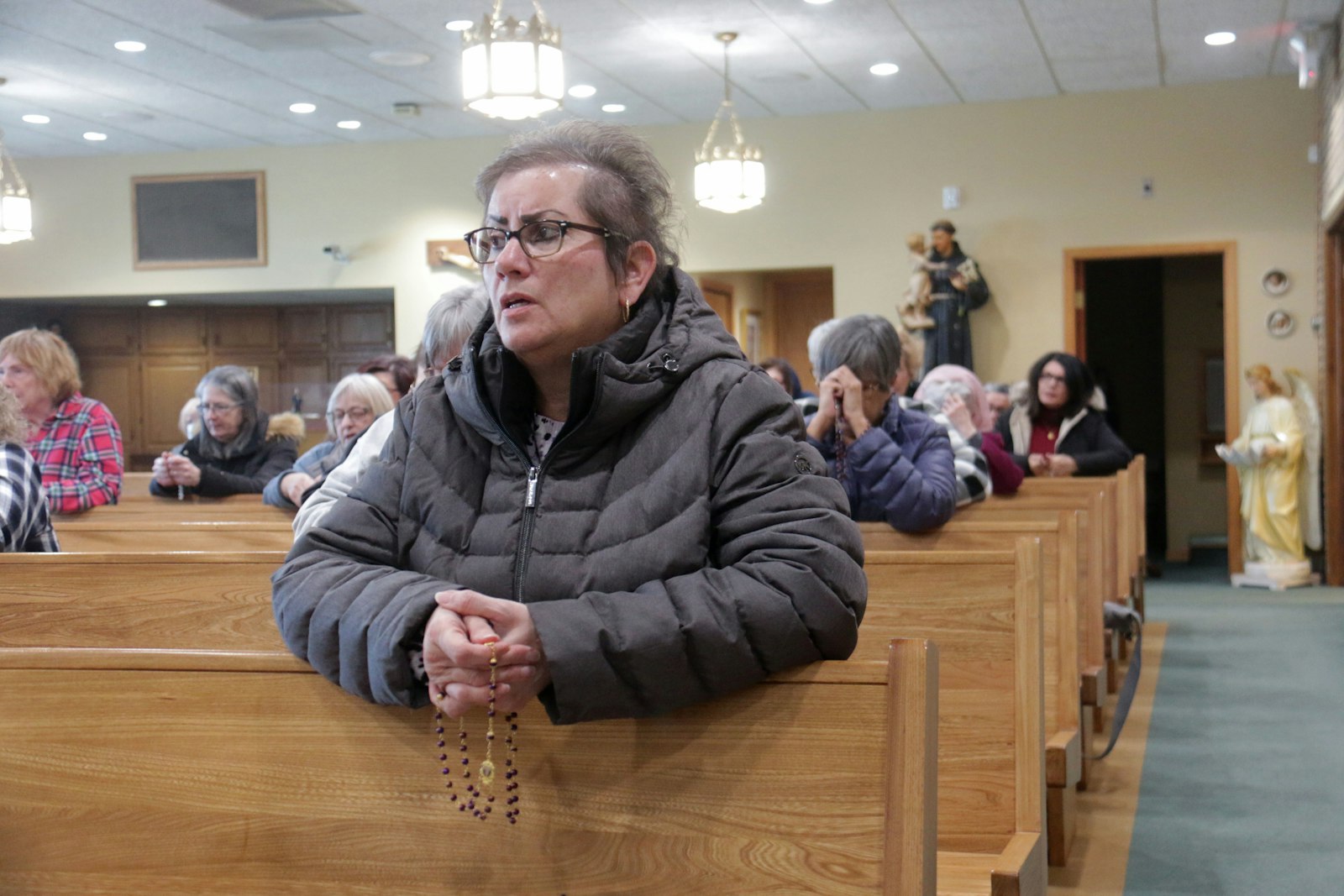 About 50 people took part in a special holy hour and prayer for peace March 13 at the Our Lady of Fatima Shrine in Riverview. The shrine, which was designated in 2020, is run by the World Apostolate of Fatima's Detroit Archdiocesan Division.